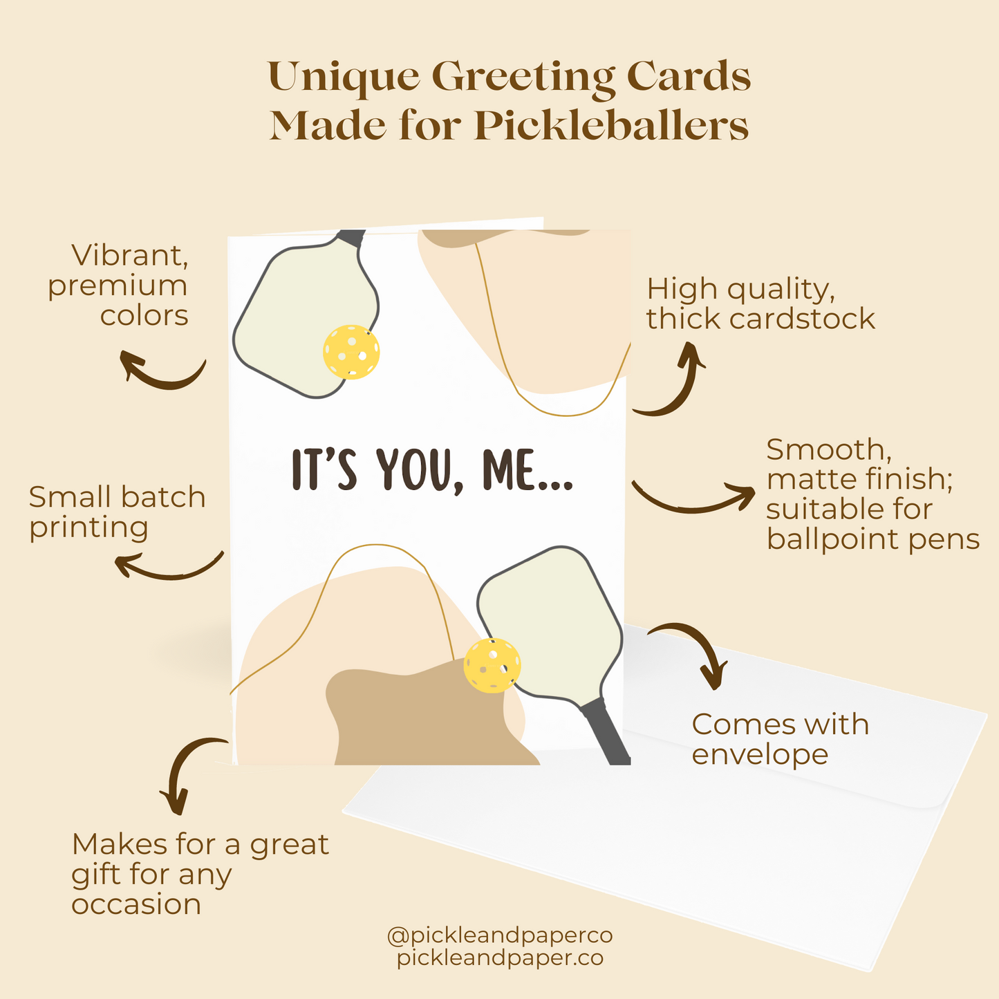 It's You, Me and Your Two-ey Pickleball Greeting Card