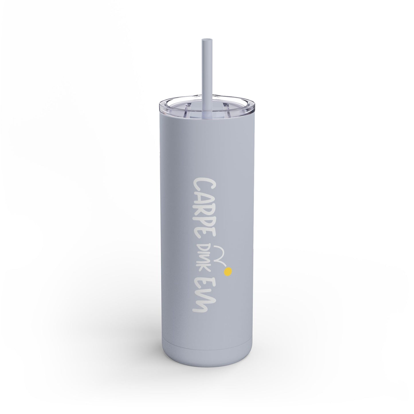 Carpe Dink Em Skinny Matte Tumbler | Pickleball Water Bottle (20oz)