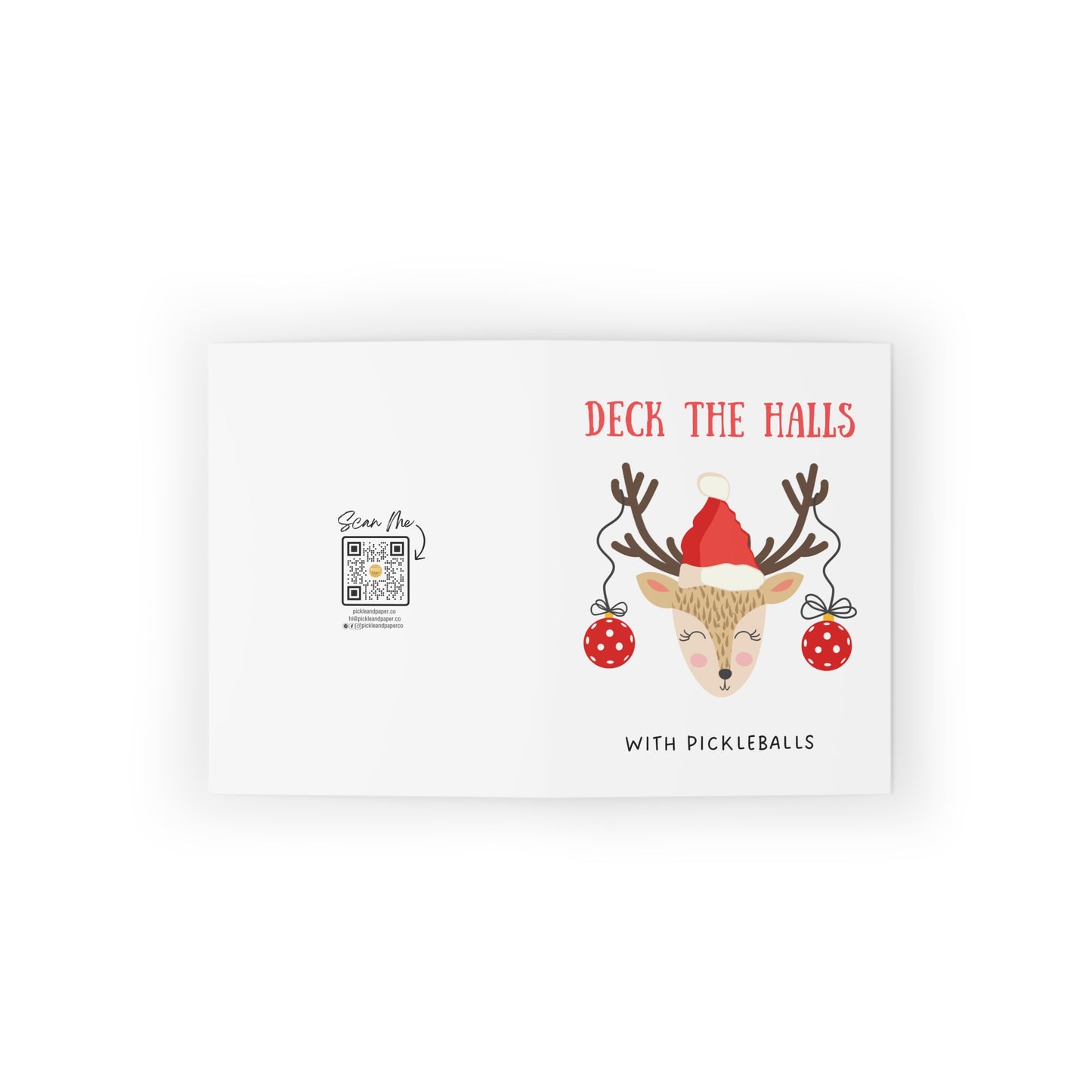 Deck the Halls with Pickleballs Christmas Card