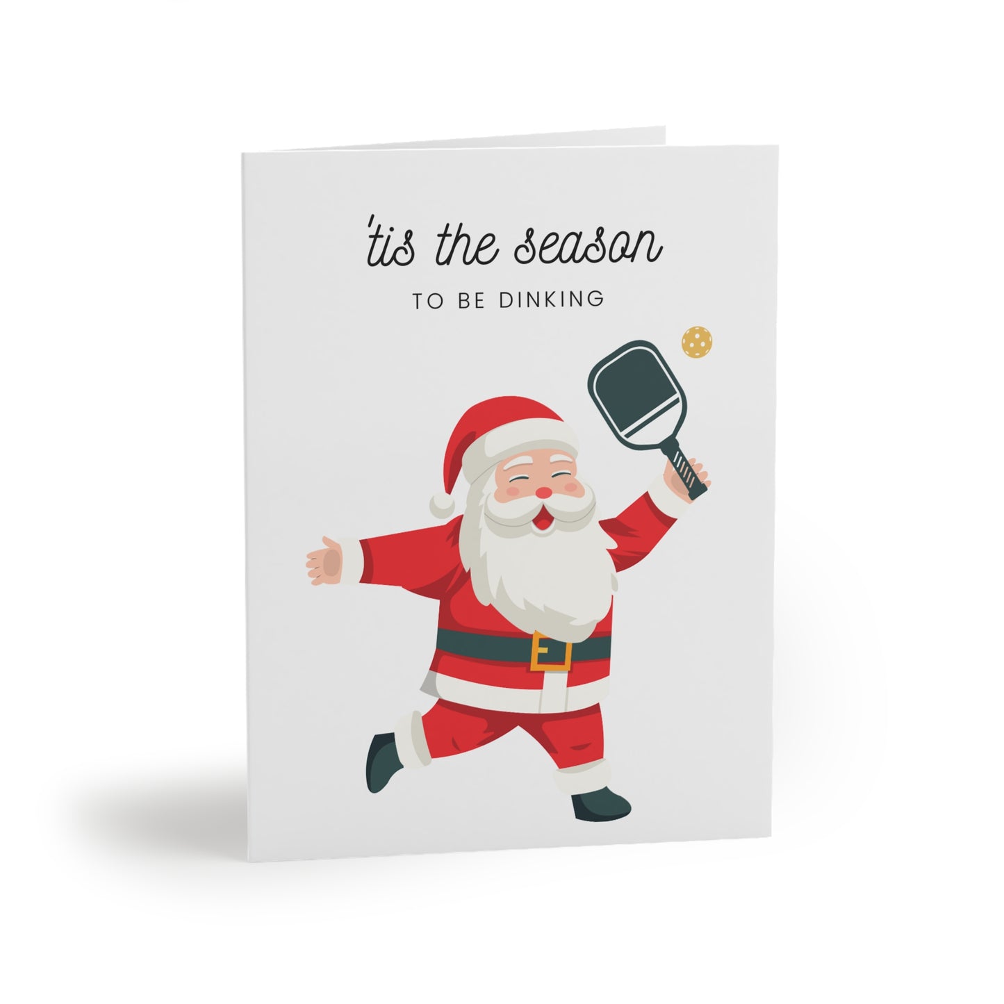 Tis the Season to be Dinking Pickleball Santa Card