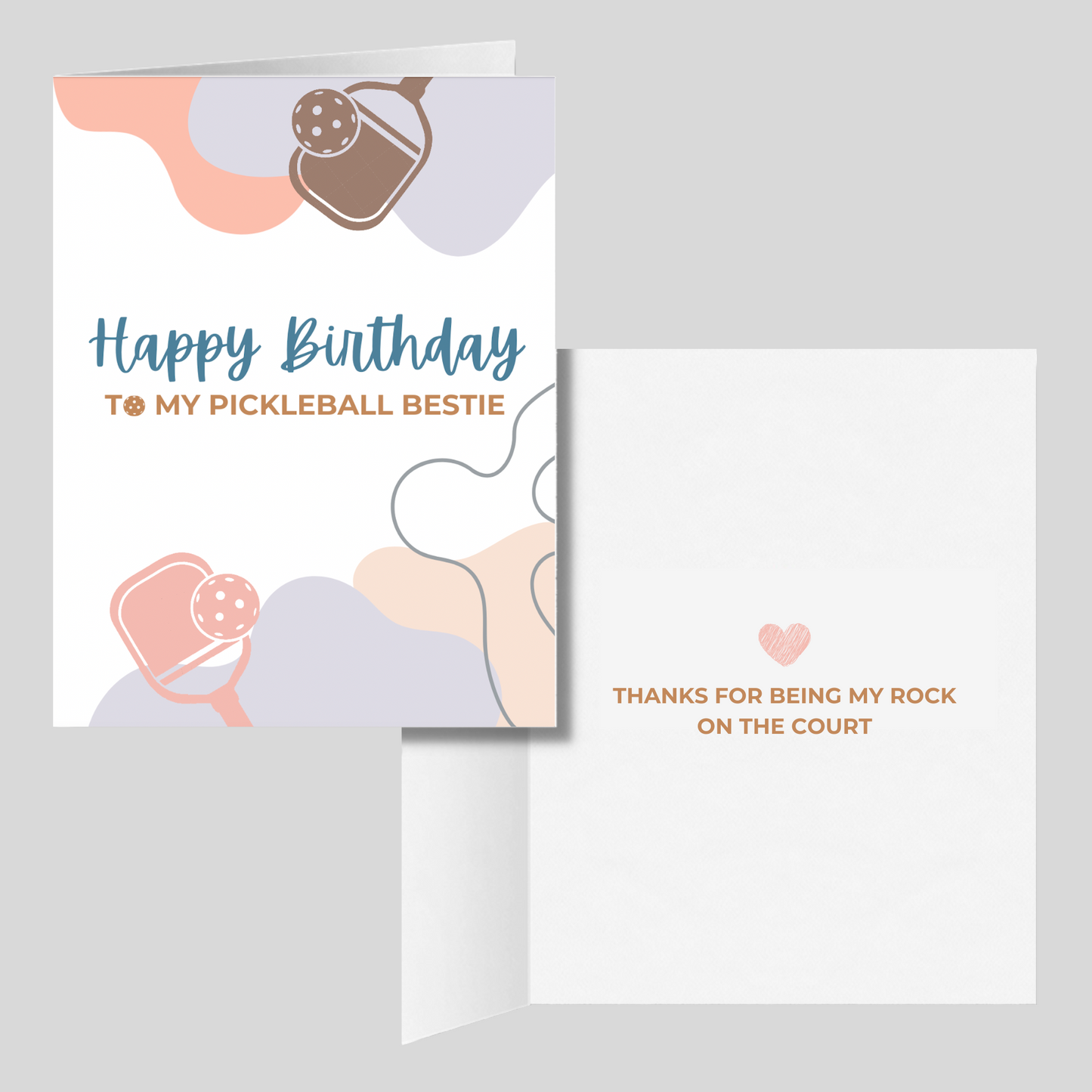 Happy Birthday to My Pickleball Bestie Greeting Card