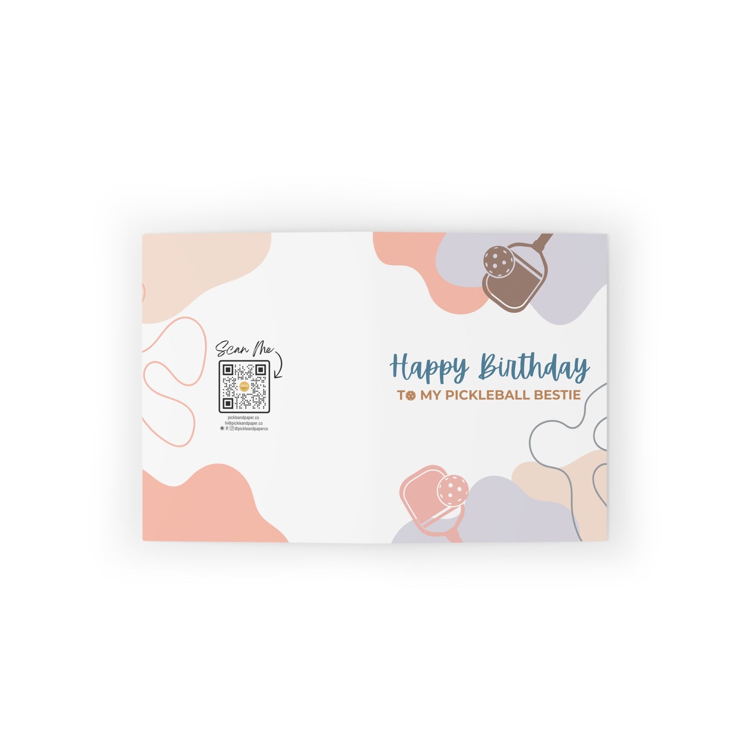 Happy Birthday to My Pickleball Bestie Greeting Card