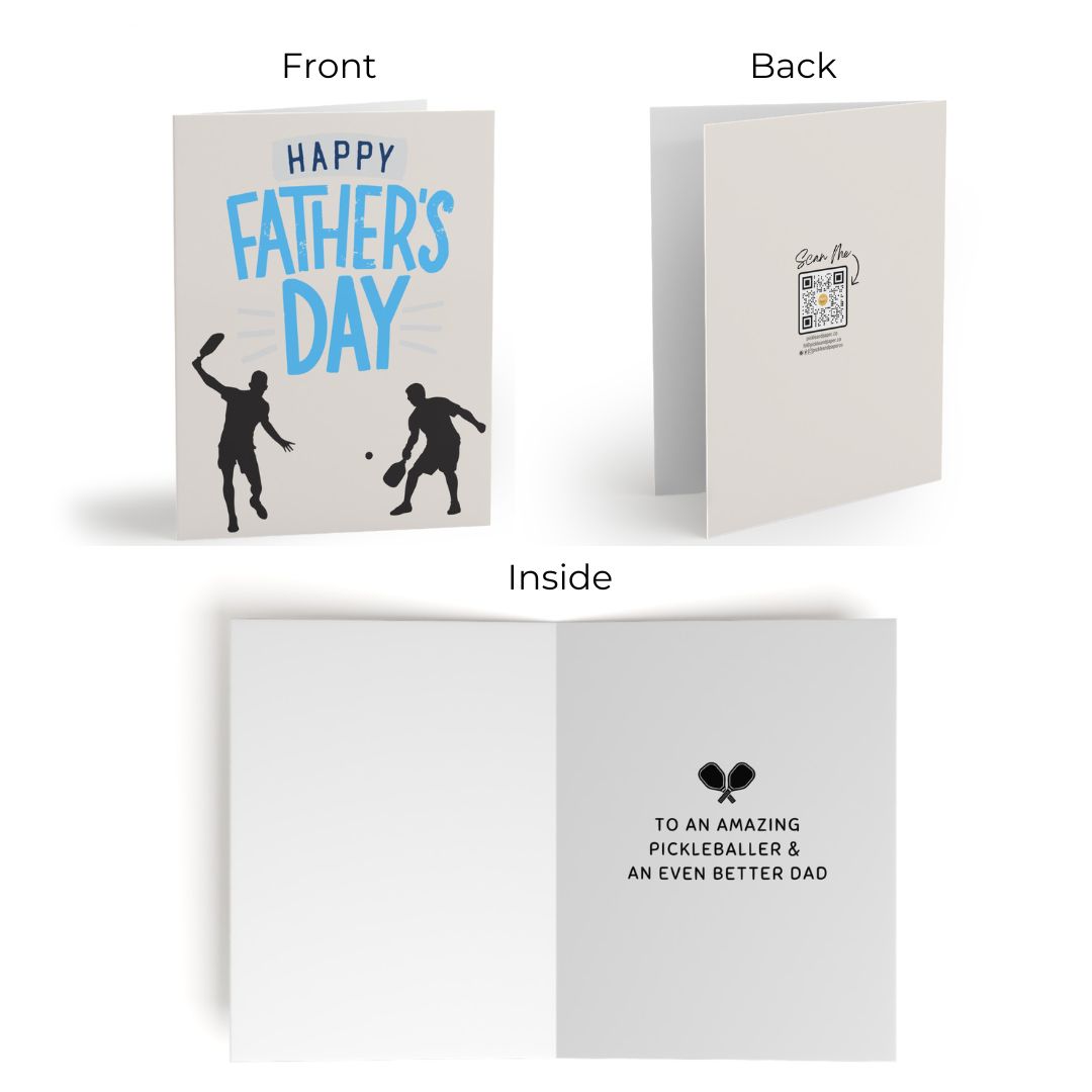 Happy Father's Day Amazing Pickleballer and Dad Greeting Card