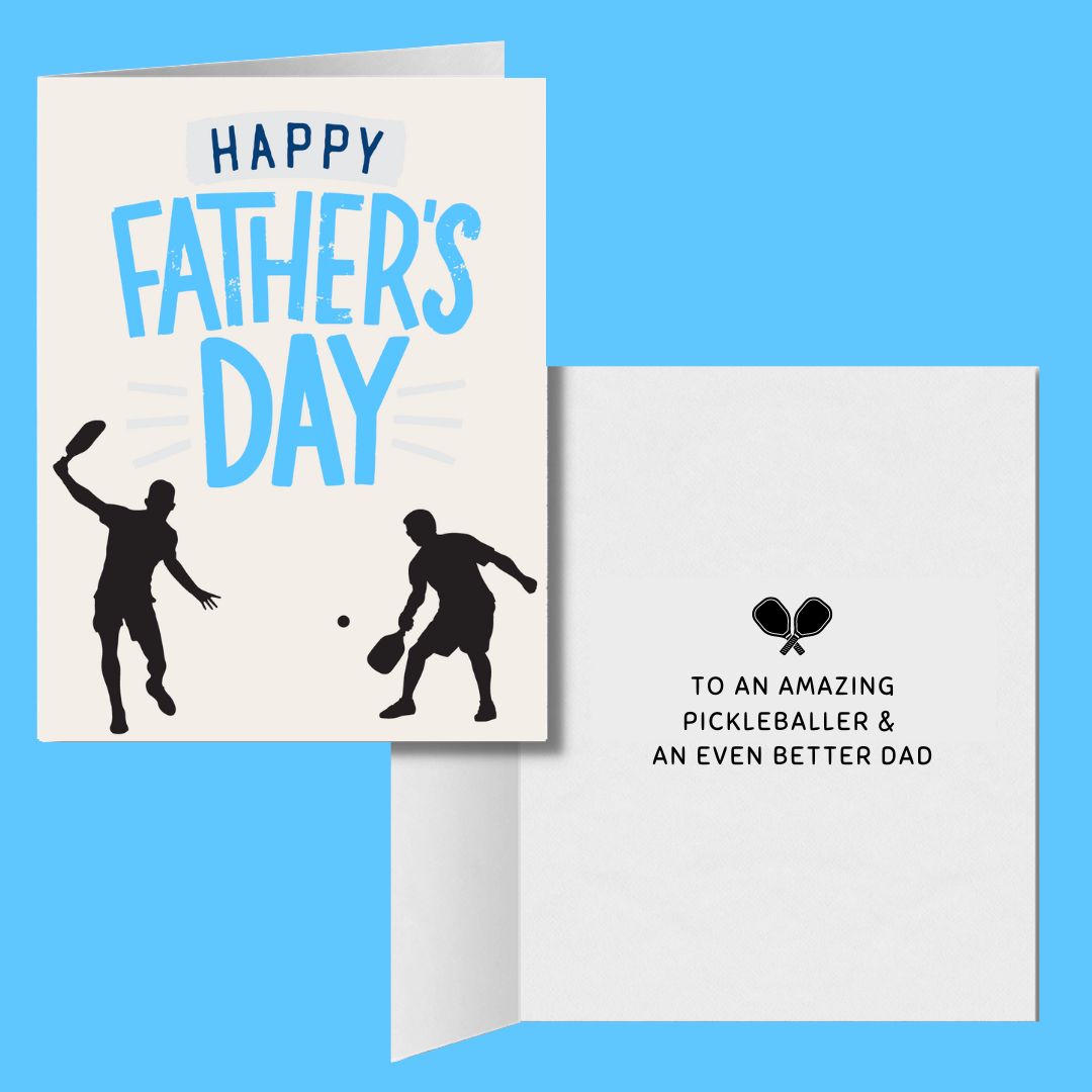 Happy Father's Day Amazing Pickleballer and Dad Greeting Card