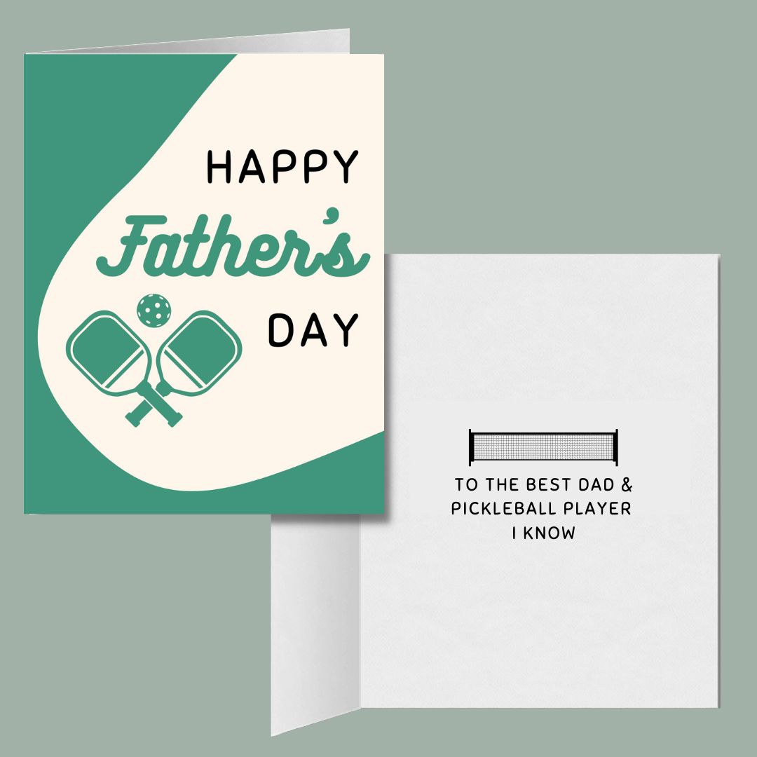 Happy Father's Day Best Dad and Pickleball Player Greeting Card