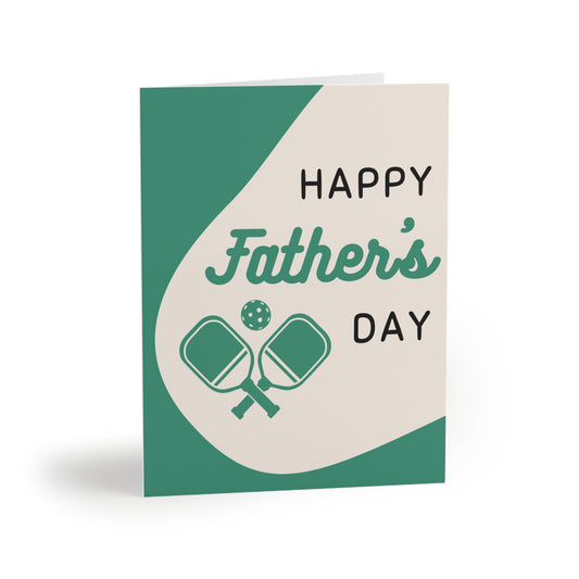 Happy Father's Day Best Dad and Pickleball Player Greeting Card