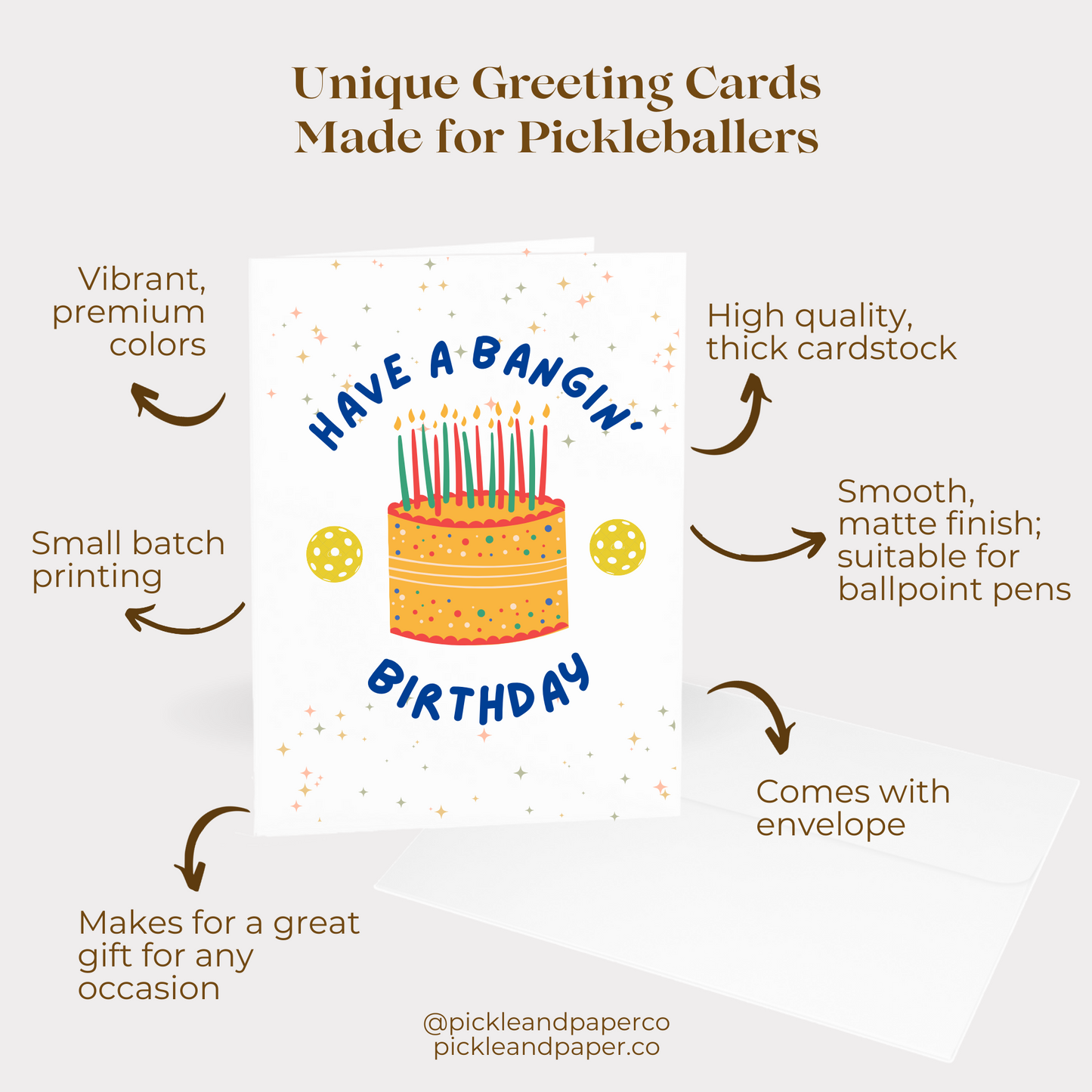 Have a Bangin' Birthday Pickleball Card