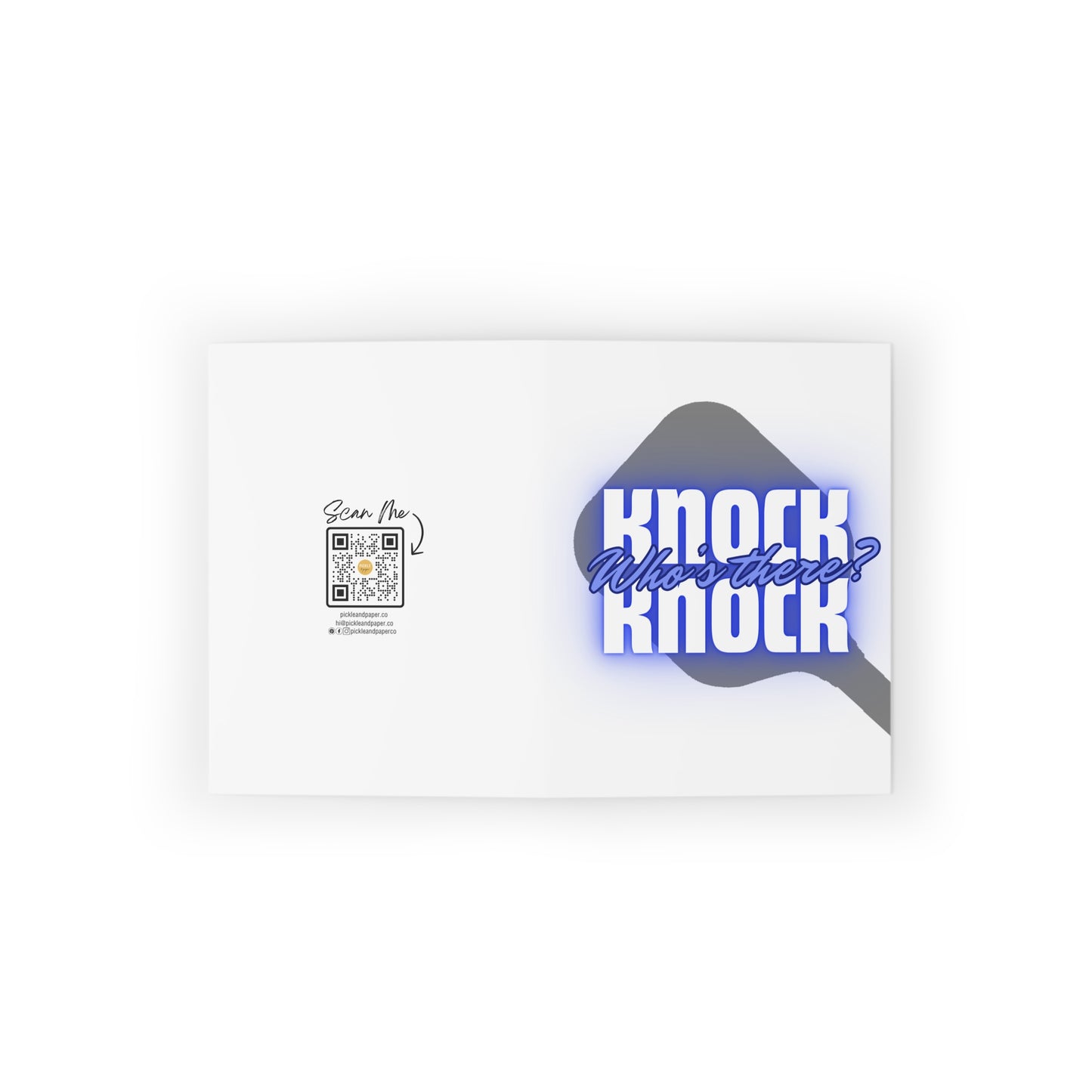 Knock Knock, Who's There Pickleball Greeting Card