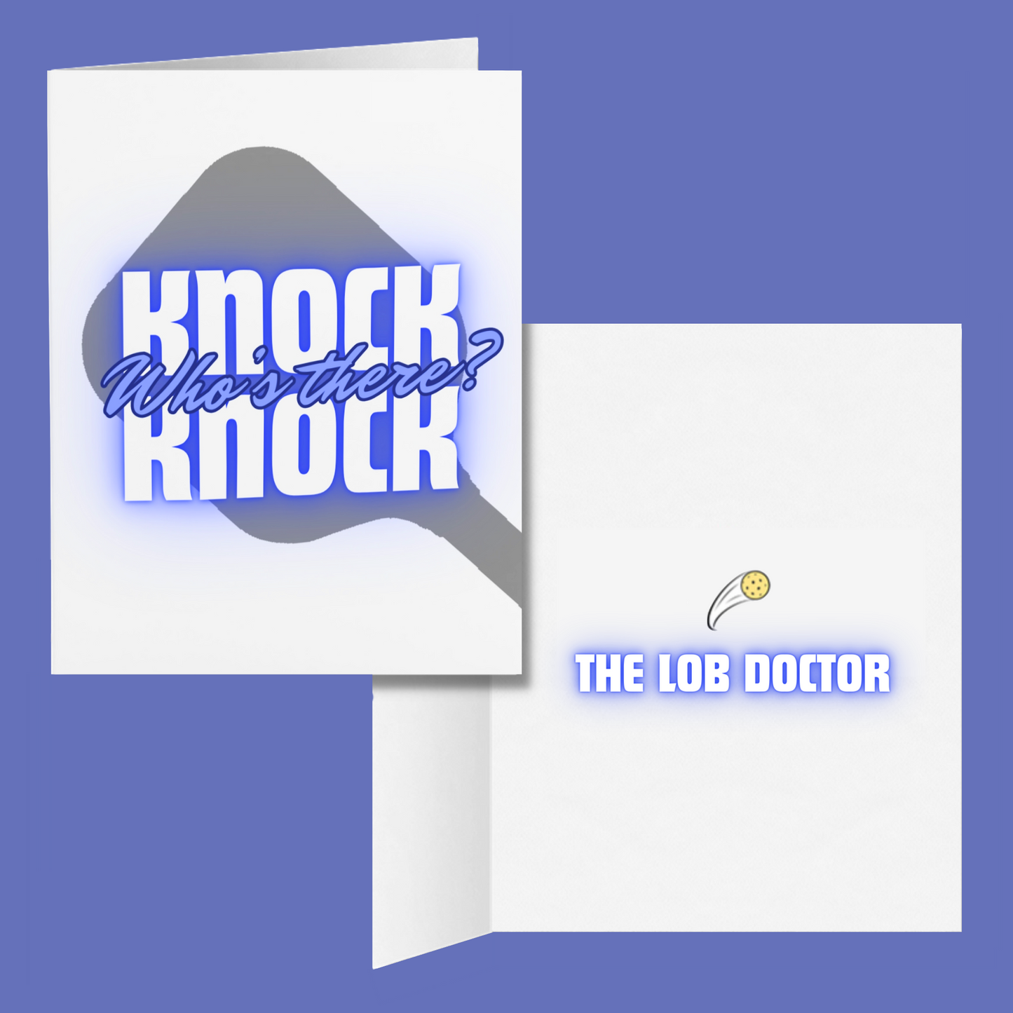 Knock Knock, Who's There Pickleball Greeting Card