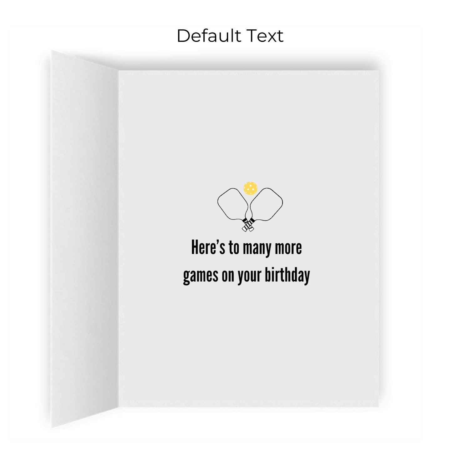 One More Game Pickleball Birthday Greeting Card