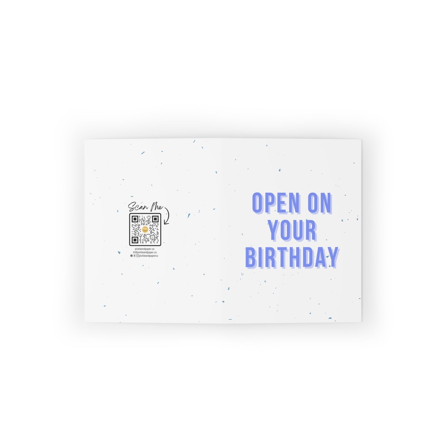 Open On Your Birthday Pickleball Coupon Voucher Greeting Card