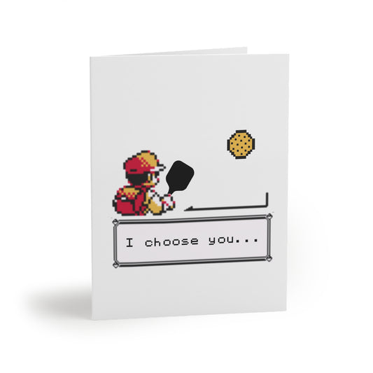 I Choose You Pickle-Chu Pokemon Pickleball Greeting Card