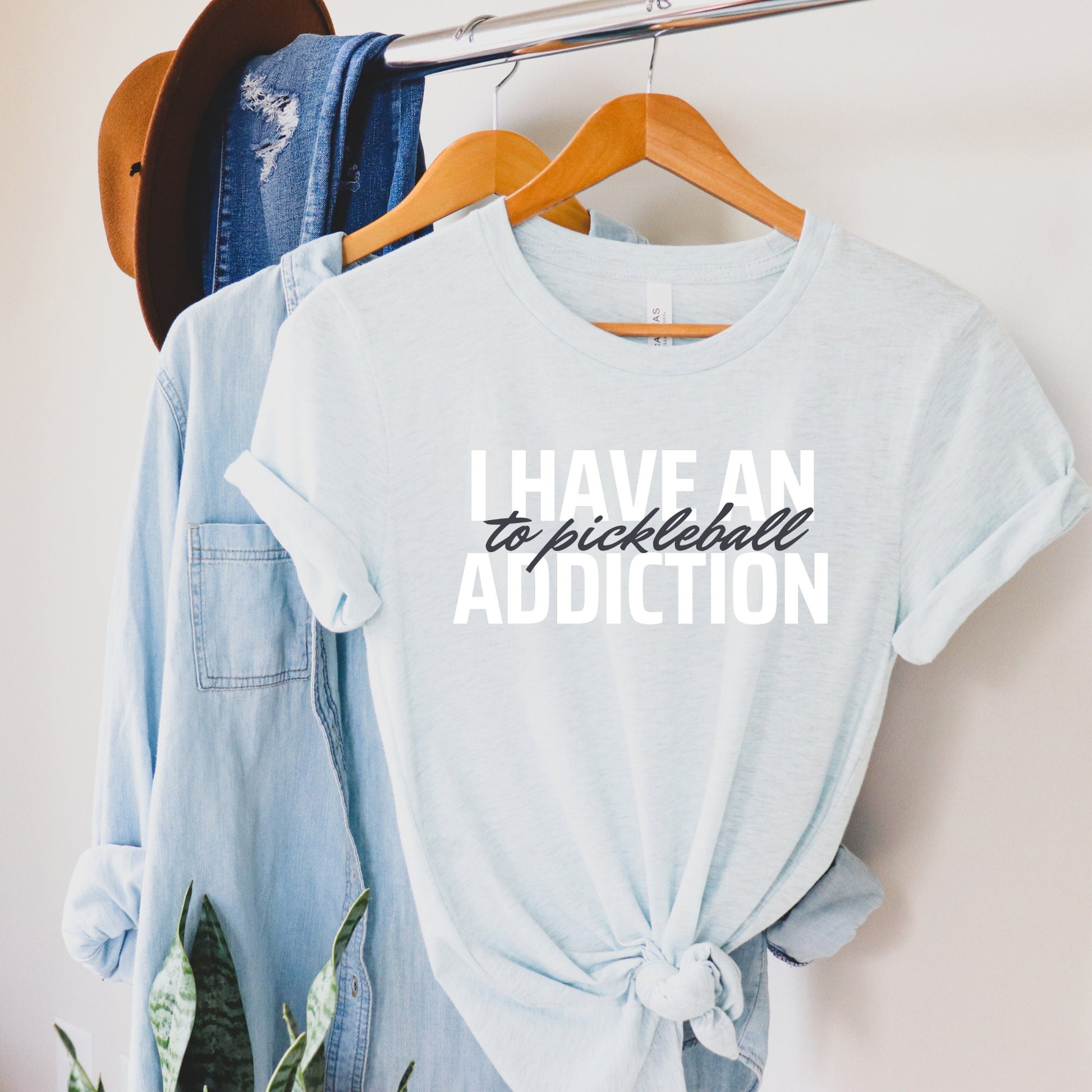 I Have an Addiction to Pickleball T-Shirt | Pickleball Short Sleeve Unisex Tee | Women's and Men Pickleball Shirt | Pickleball Gifts