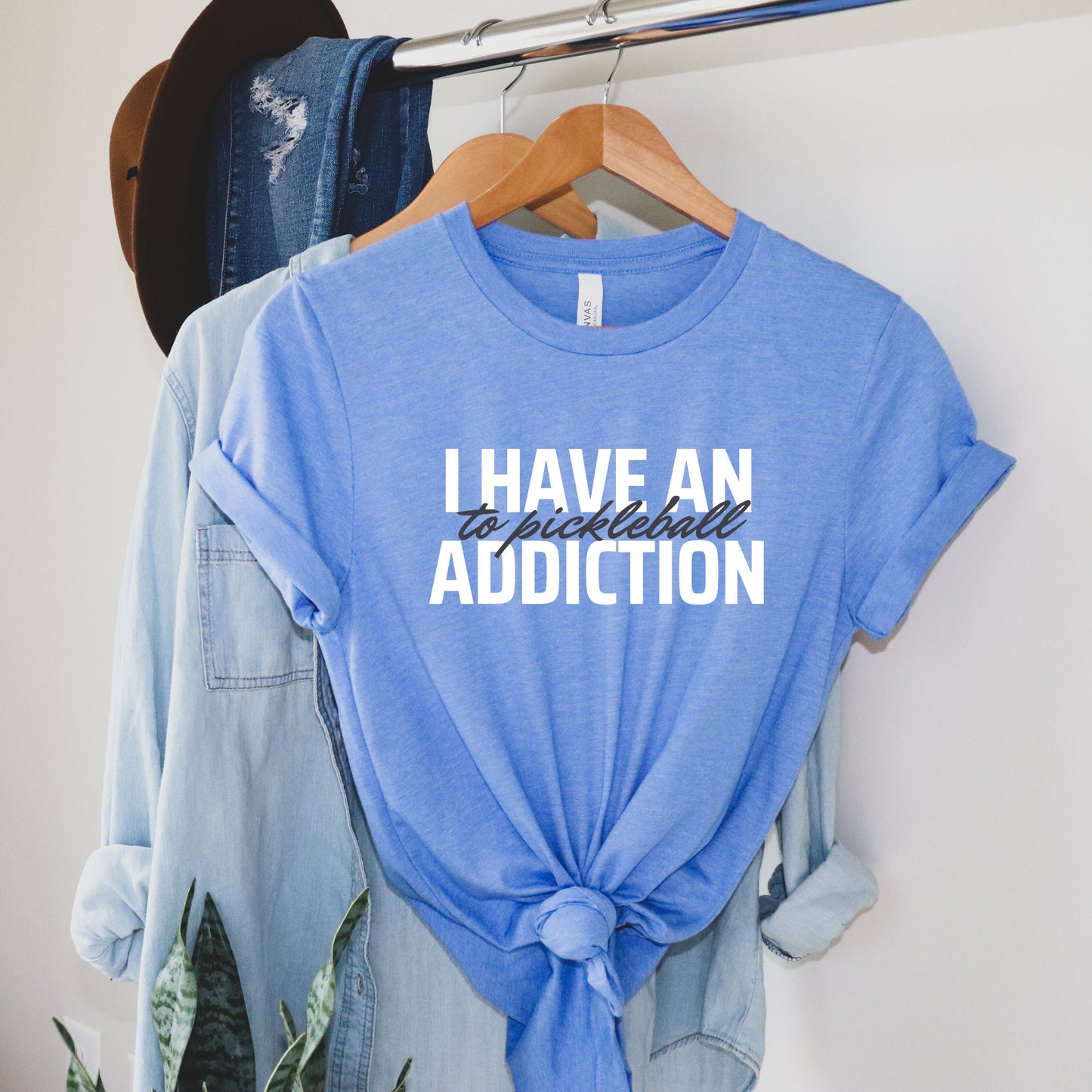 I Have an Addiction to Pickleball T-Shirt | Pickleball Short Sleeve Unisex Tee | Women's and Men Pickleball Shirt | Pickleball Gifts