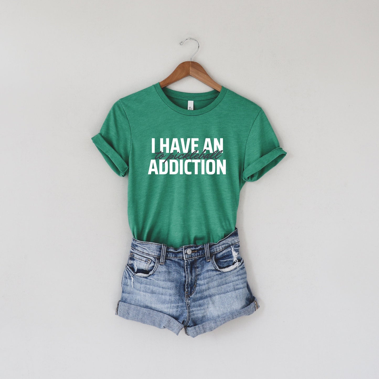 I Have an Addiction to Pickleball T-Shirt | Pickleball Short Sleeve Unisex Tee | Women's and Men Pickleball Shirt | Pickleball Gifts
