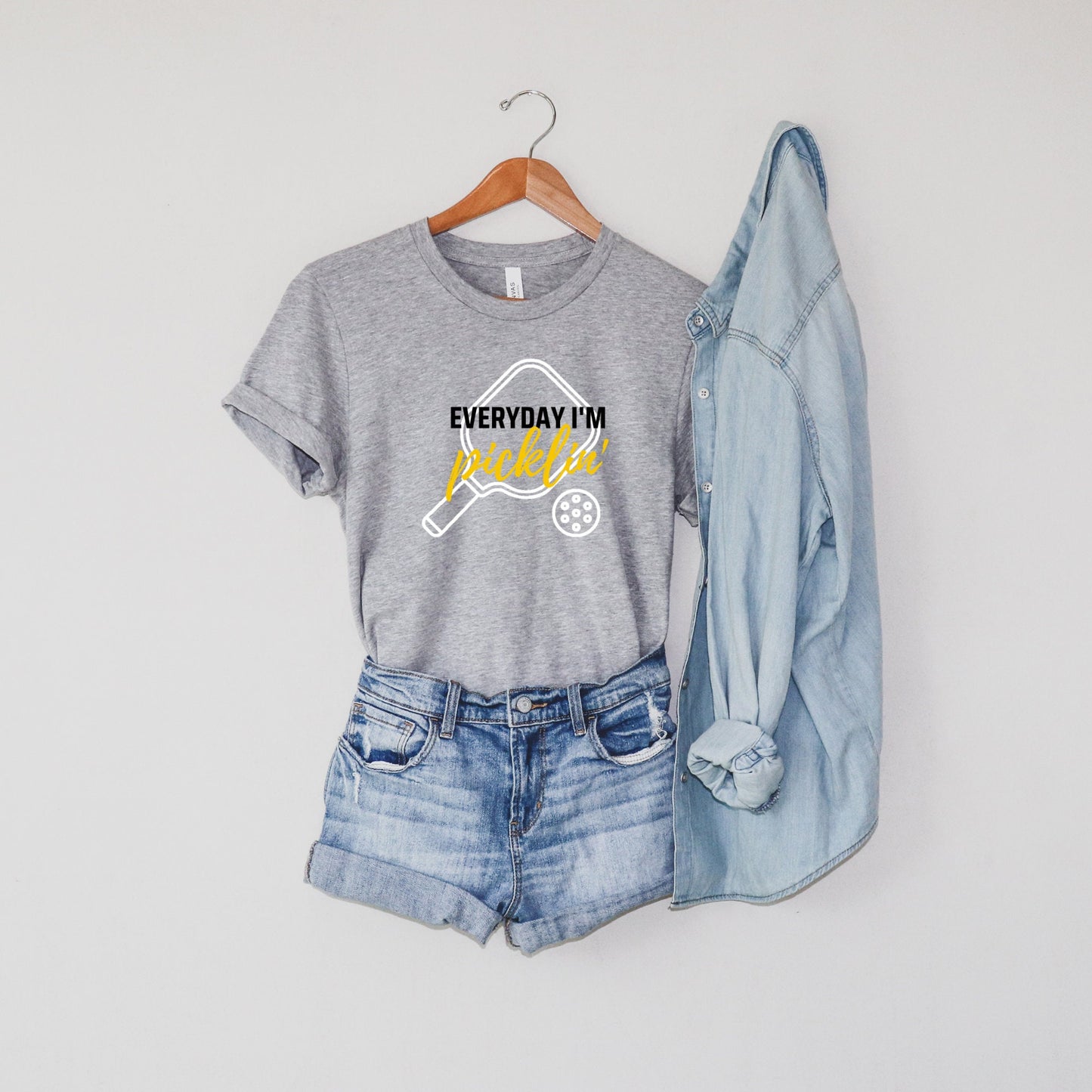 Everyday I'm Picklin' T-Shirt | Modern Pickle ball Short Sleeve Unisex Tees | Women's and Men's Pickleball Shirts | Modern Pickle ball Gifts