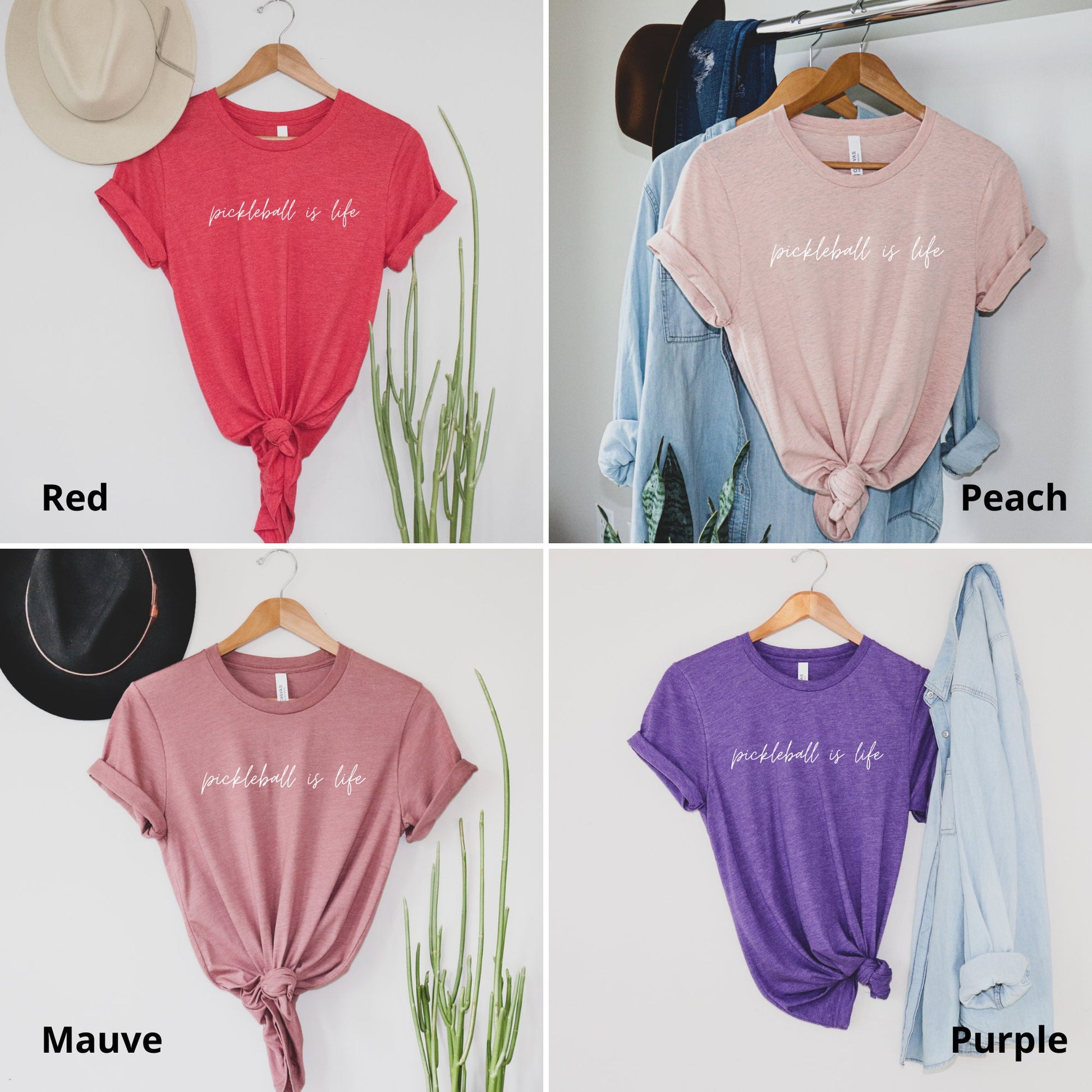 White Pickleball is Life T-Shirt | Cute Pickleball Short Sleeve Unisex Tee | Women's and Men's Pickleball Shirt | Stylish Pickleball Apparel