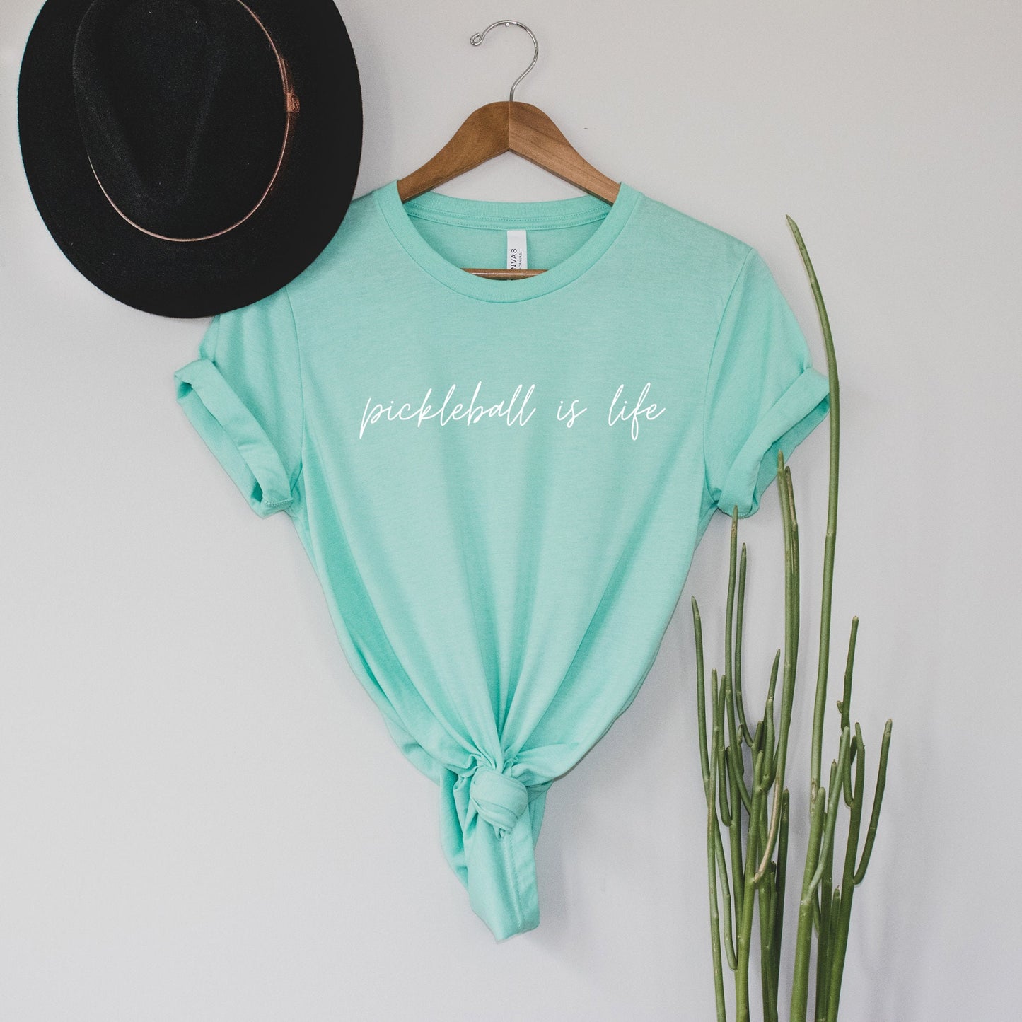 White Pickleball is Life T-Shirt | Cute Pickleball Short Sleeve Unisex Tee | Women's and Men's Pickleball Shirt | Stylish Pickleball Apparel