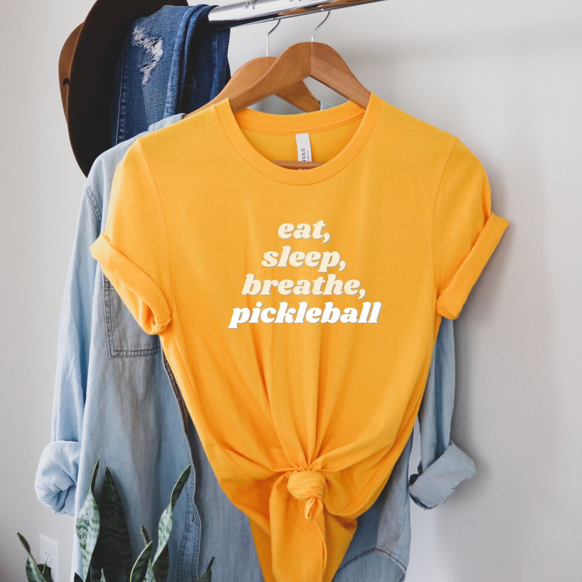 Eat, Sleep, Breathe Pickleball T-Shirt | Cute Pickleball Short Sleeve Tee | Modern Unisex Pickleball Shirt | Best Pickleball Apparel & Gifts