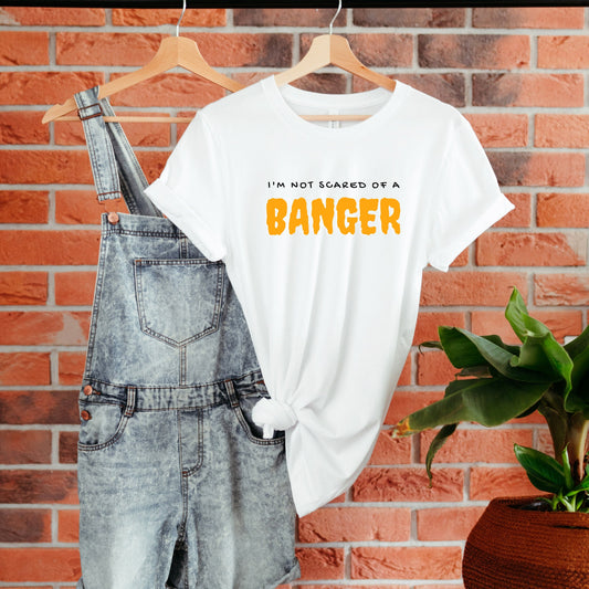 I'm Not Scared of a Banger | Punny Pickleball T-Shirt | Short Sleeve Unisex Tee | Women's and Men's Pickleball Shirt | Best Pickleball Gifts