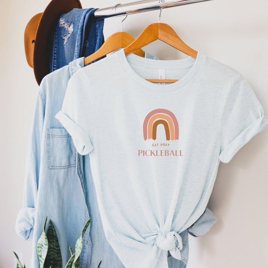 Eat Pray Pickleball | Cute Pickleball Shirts Short Sleeve Unisex Tee | Women's and Men's Pickleball Shirt | Best Pickleball Gifts