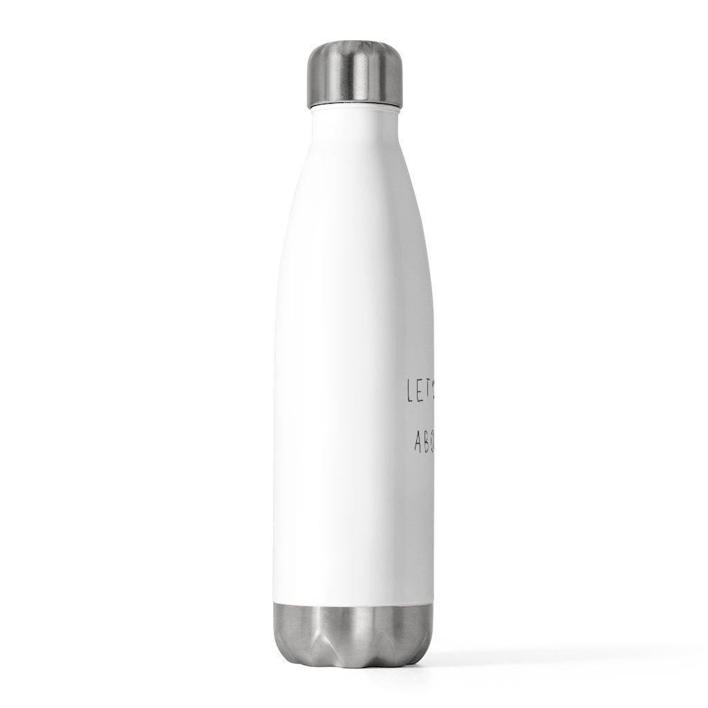 Let's Dink About It Pickleball Water Bottle | White 20oz Insulated Sports Water Bottle | Best Pickleball Gifts