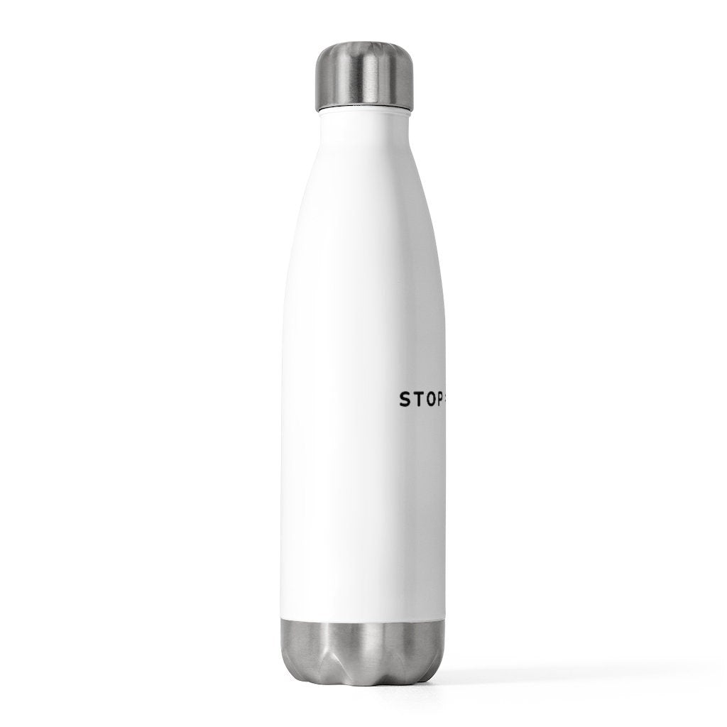 Stop and Dink Pickleball Water Bottle | White 20oz Insulated Sports Water Bottle | Best Pickleball Gifts