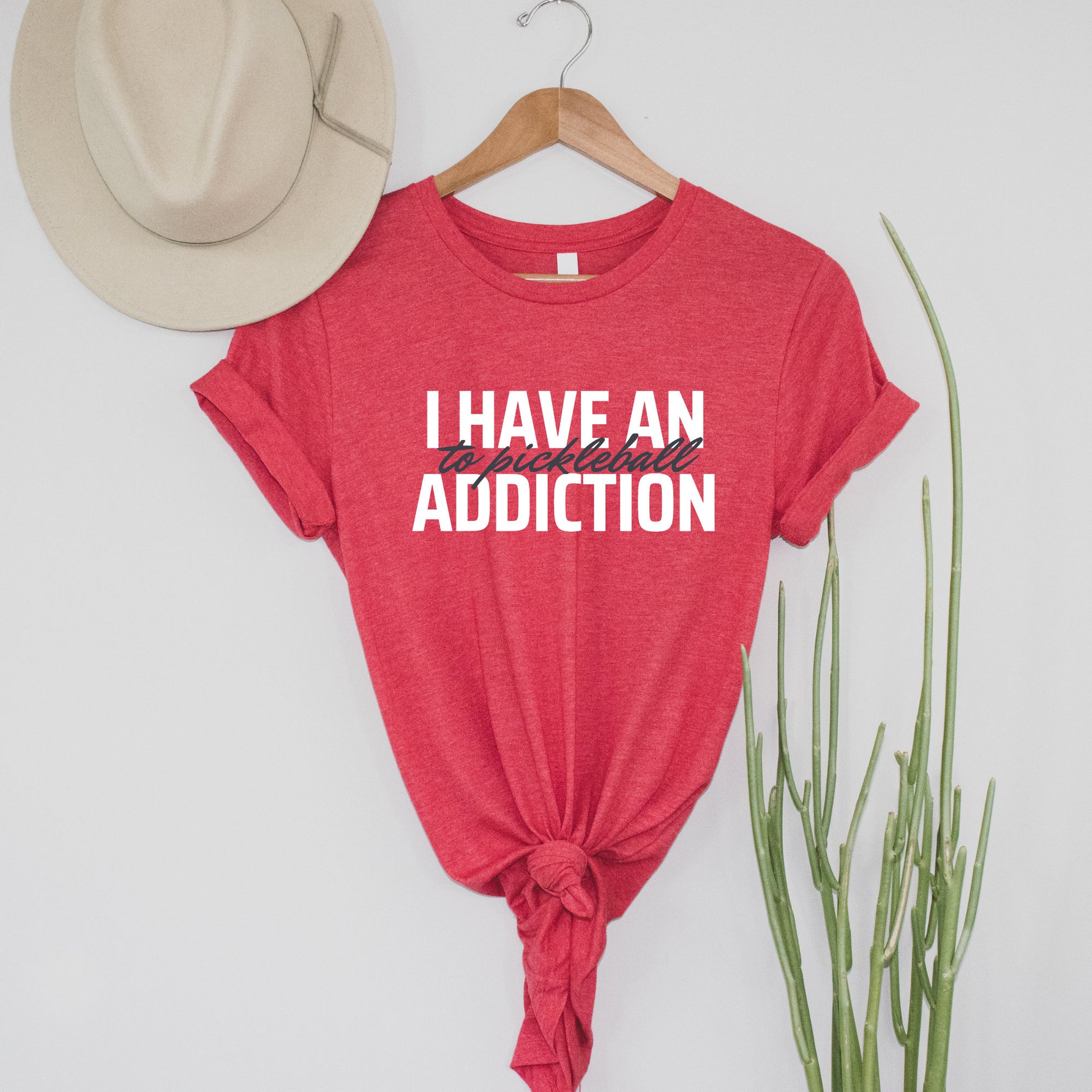 I Have an Addiction to Pickleball T-Shirt | Pickleball Short Sleeve Unisex Tee | Women's and Men Pickleball Shirt | Pickleball Gifts