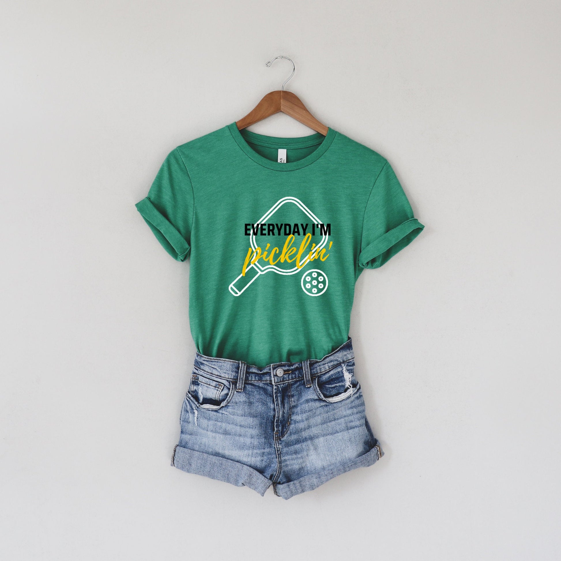 Everyday I'm Picklin' T-Shirt | Modern Pickle ball Short Sleeve Unisex Tees | Women's and Men's Pickleball Shirts | Modern Pickle ball Gifts