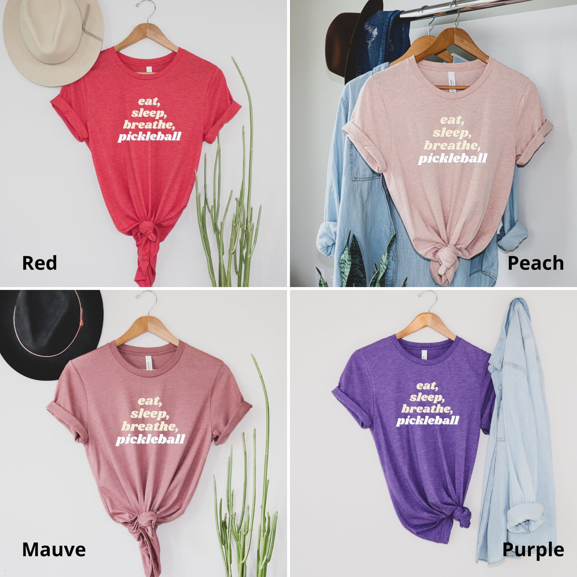 Eat, Sleep, Breathe Pickleball T-Shirt | Cute Pickleball Short Sleeve Tee | Modern Unisex Pickleball Shirt | Best Pickleball Apparel & Gifts