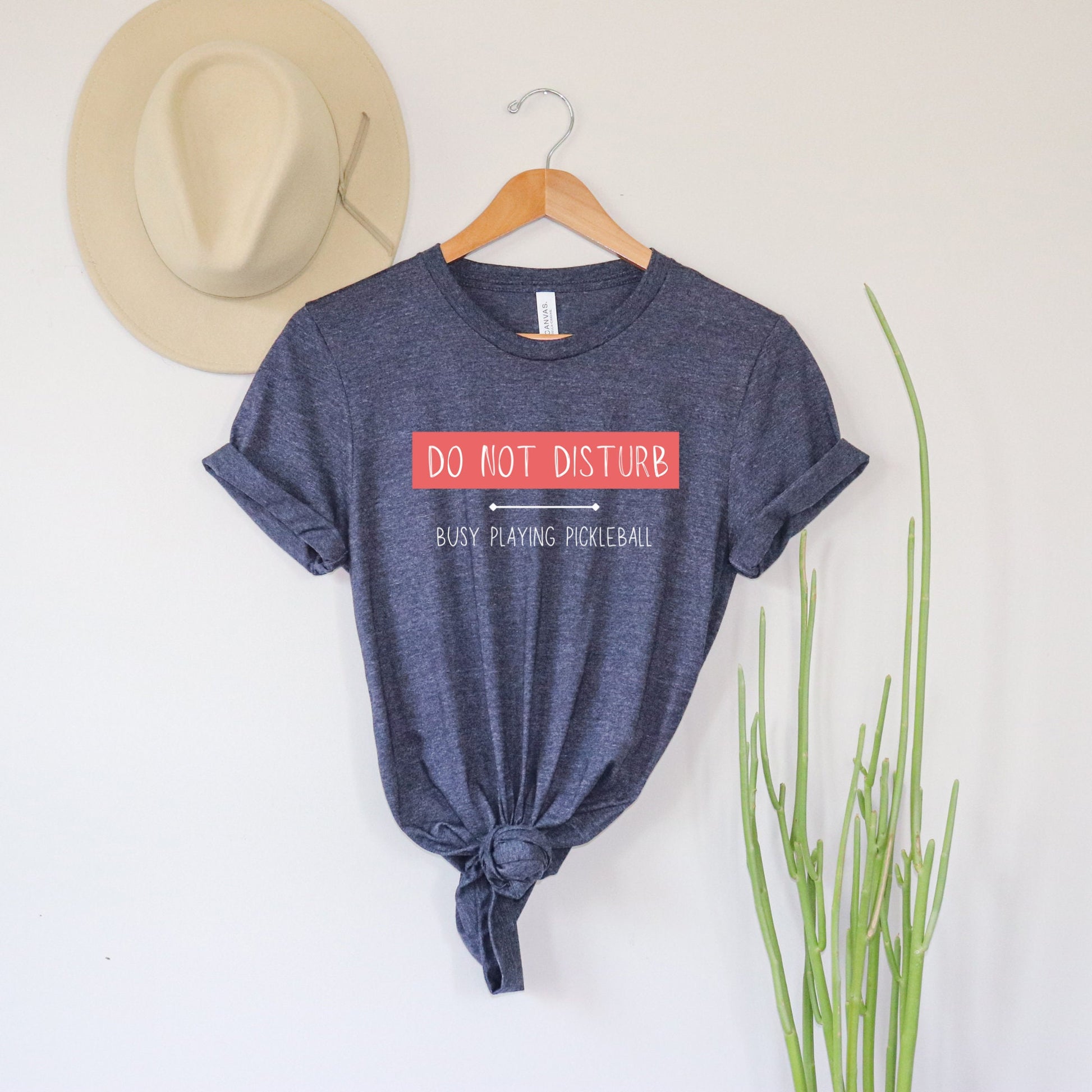 Do Not Disturb Busy Playing Pickleball T-Shirt | Modern Pickleball Short Sleeve Tee | Women's and Men's Pickleball Shirt | Pickle ball Gifts