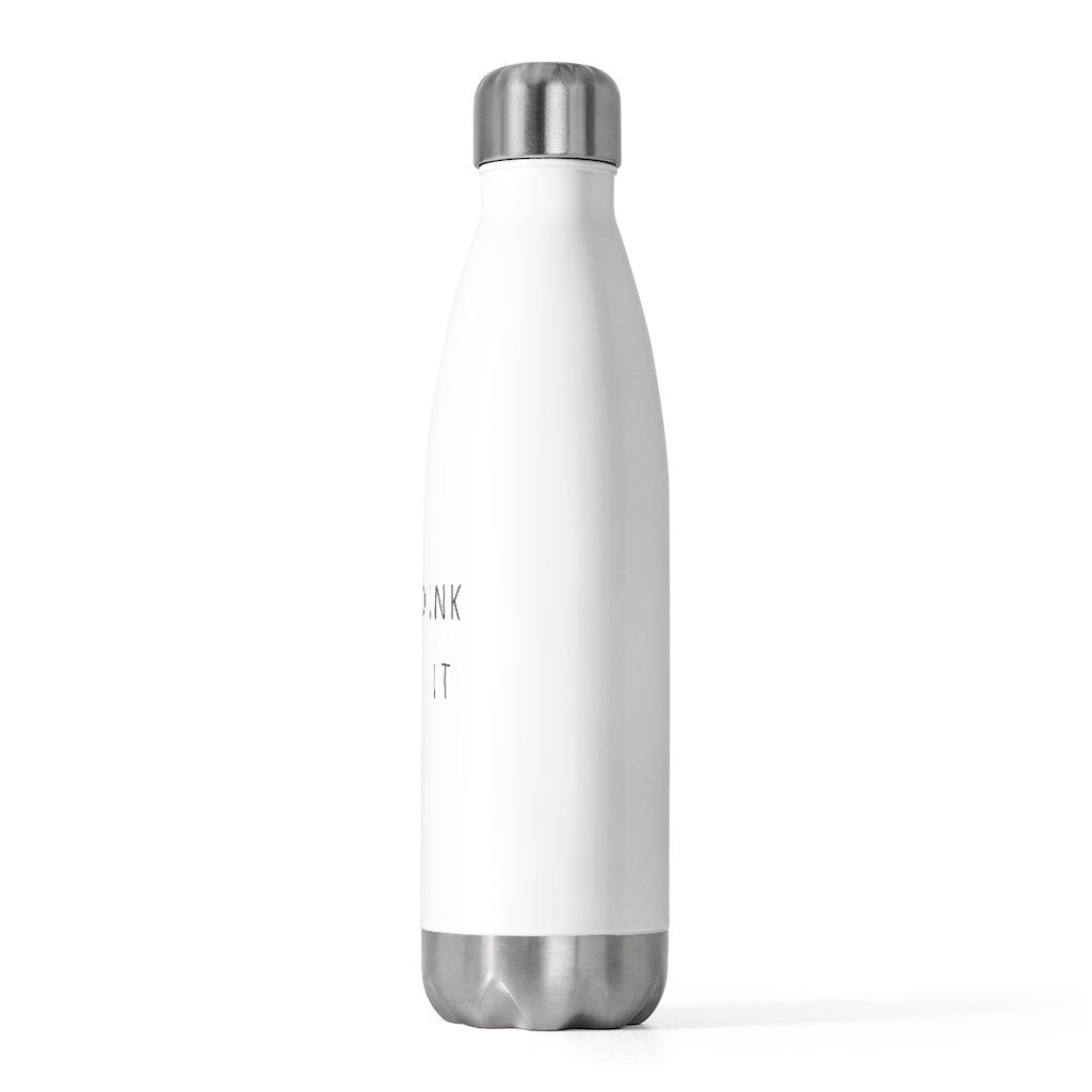 Let's Dink About It Pickleball Water Bottle | White 20oz Insulated Sports Water Bottle | Best Pickleball Gifts