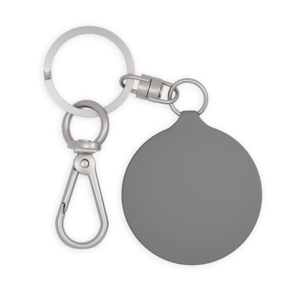 Dink Before You Bang Pickleball Keychain | Cute Punny Pickleball Gifts | Gray Round Keyring Tag for Keys | Pickleball Accessories