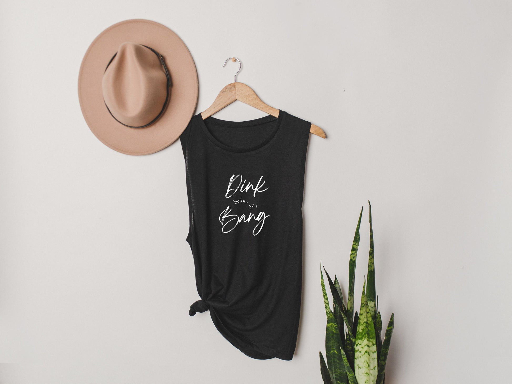 Dink Before You Bang Pickleball Tank Top | Pickleball Tees | Women's Flowy Scoop Muscle Tank | Best Pickleball Gifts