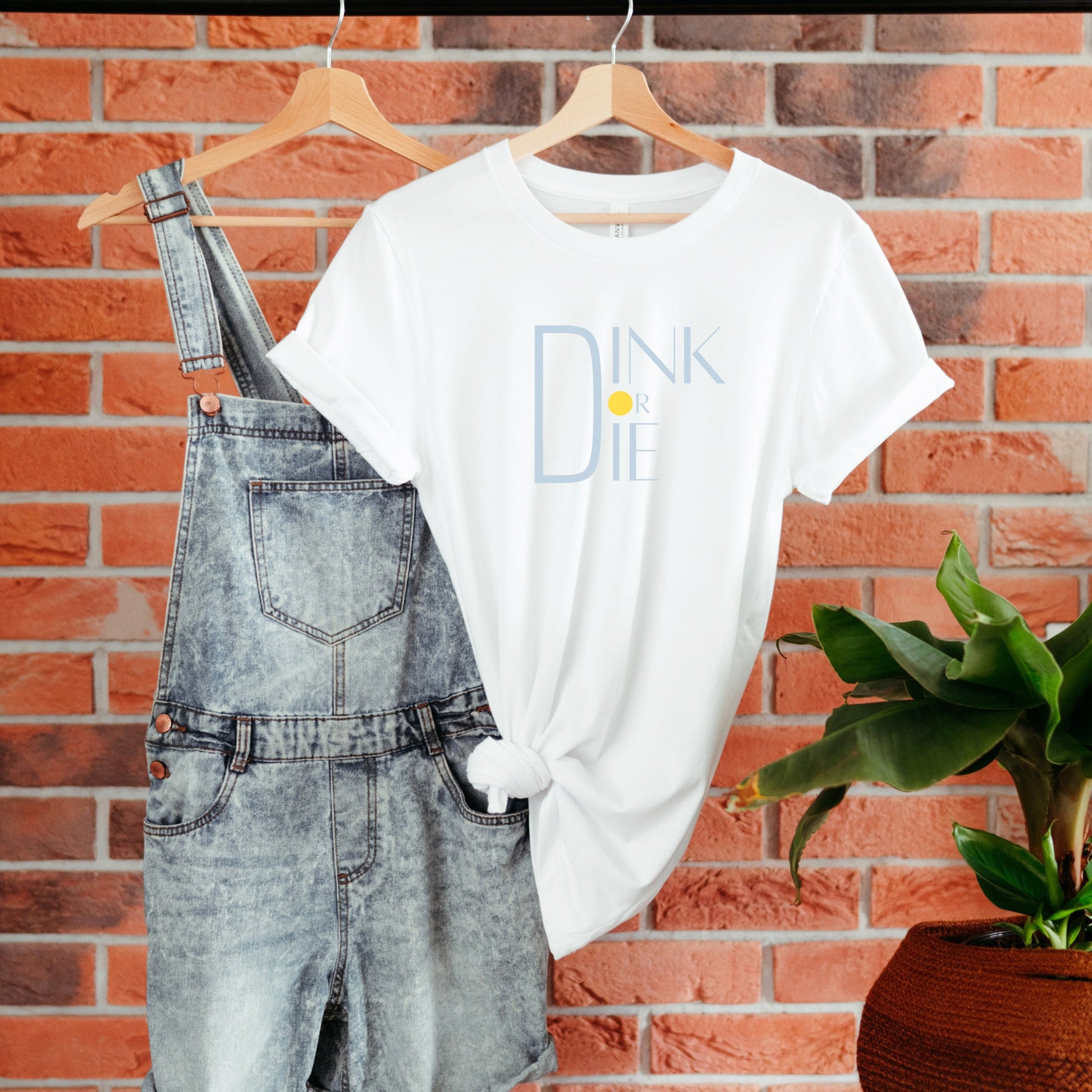 Dink or Die Pickleball T-Shirt | Modern Short Sleeve Unisex Tee | Punny Women's and Men's Pickleball Shirt | Best Pickleball Gifts