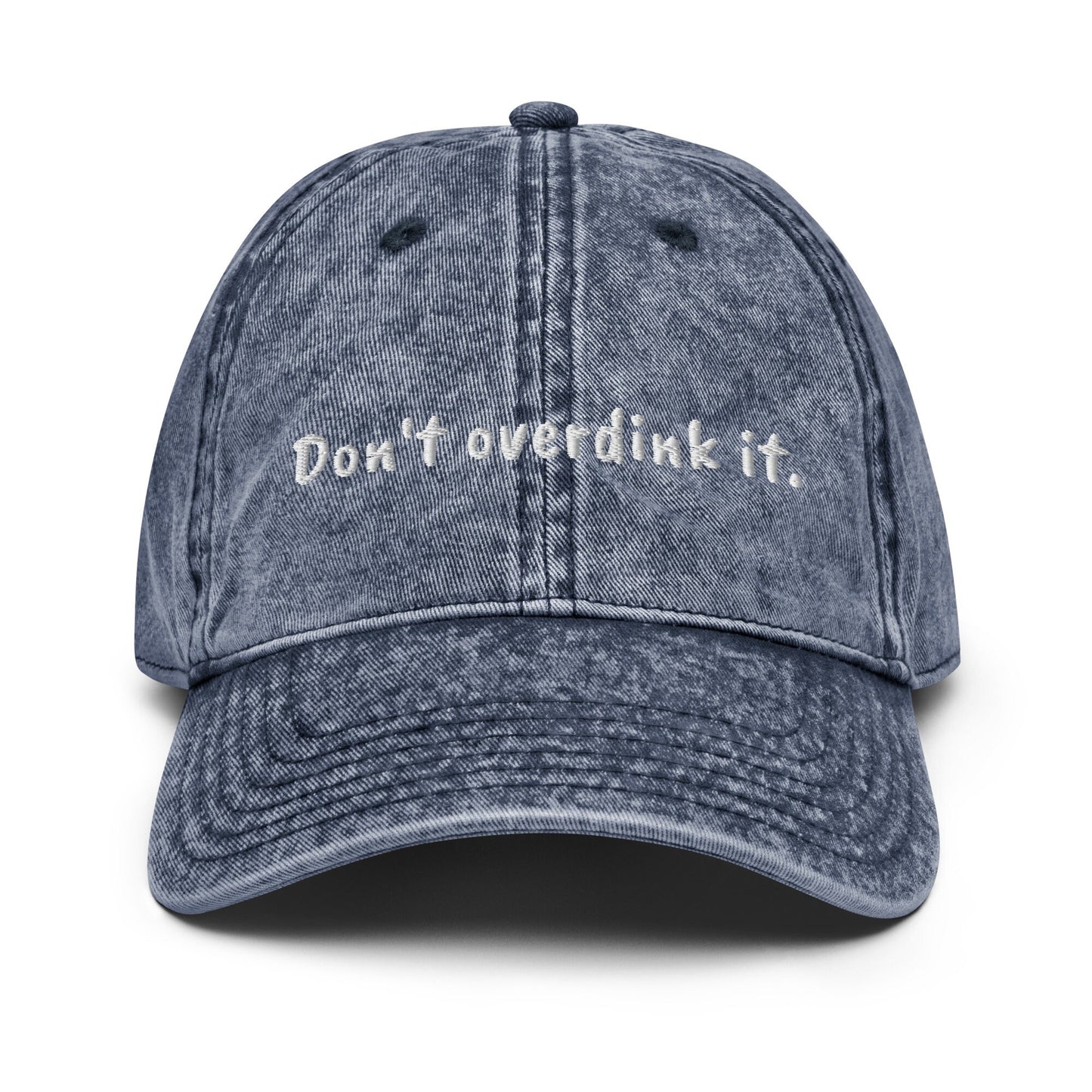 Don't Overdink It Vintage Cotton Twill Cap | Punny Pickleball Hat | Modern Pickleball Apparel | Cute Pickleball Cap | Best Pickle Ball Gifts