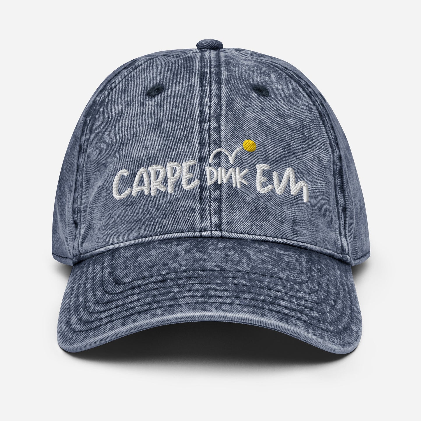 Carpe Dink Em Pickleball Vintage Cotton Twill Cap | Punny Pickleball Hat | Modern Pickleball Apparel | Best Pickleball Gifts | Unisex Hat