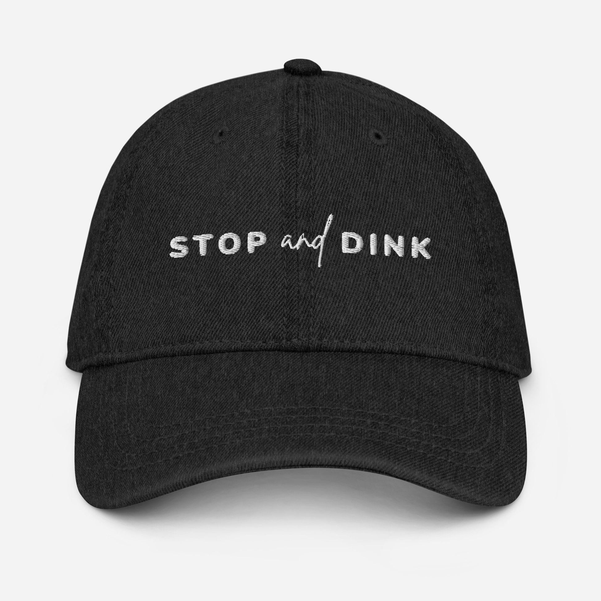 Stop and Dink Pickleball Denim Hat | Modern Pickleball Apparel | Pickle Ball Cap | Best Pickleball Gifts