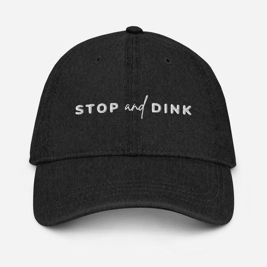 Stop and Dink Pickleball Denim Hat | Modern Pickleball Apparel | Pickle Ball Cap | Best Pickleball Gifts