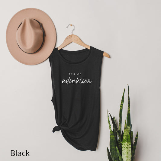 It's an Adinktion Pickle-ball Tank Top | Modern Punny Pickleball Tees | Women's Flowy Scoop Muscle Tank | Best Pickle ball Gifts and Shirts
