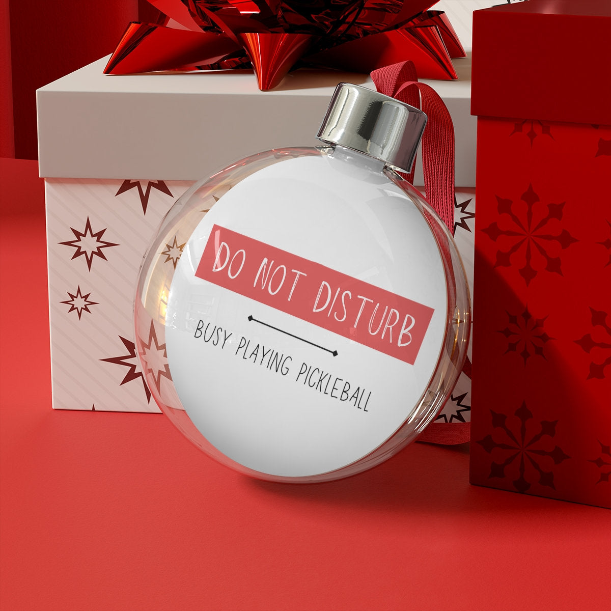 Do Not Disturb Busy Playing Pickleball Ornament for Christmas | Pickle Ball Holiday Gifts | Christmas Baubles | Xmas Decorations for Pickle