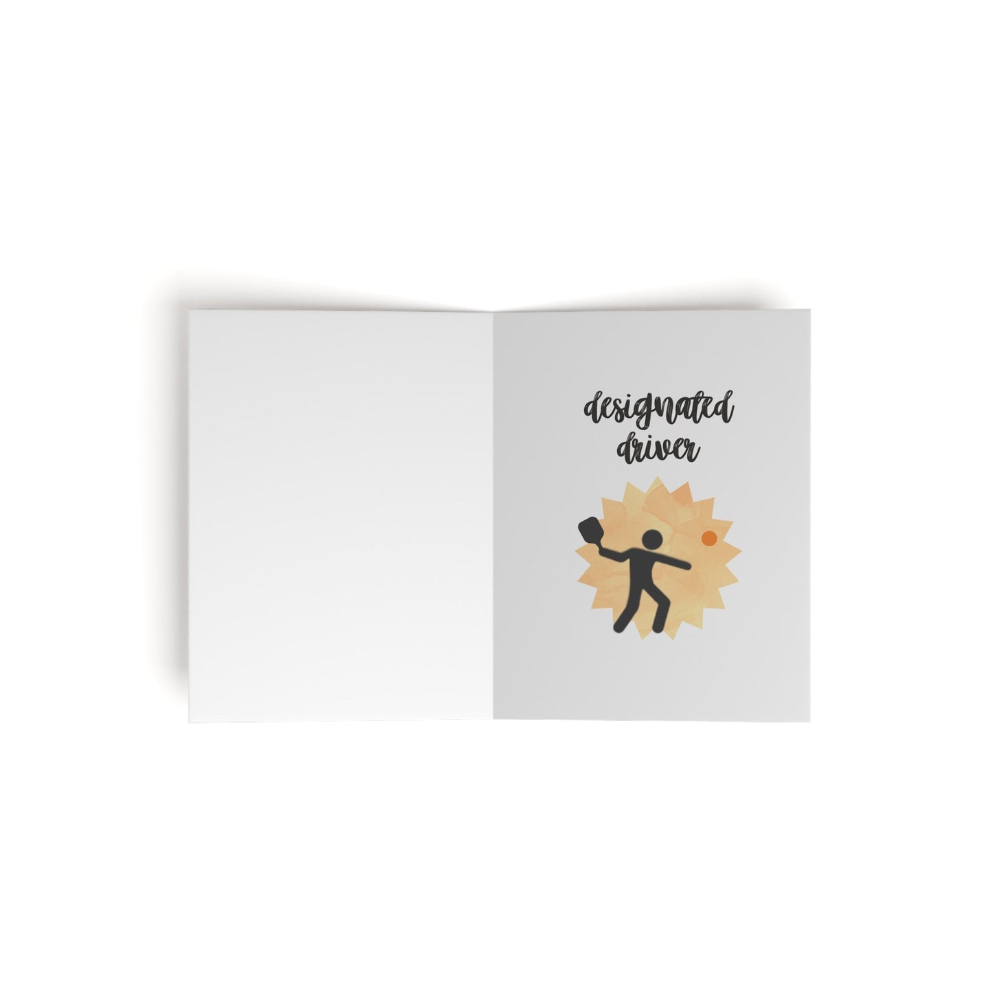 Thank You For Always Being My Designated Driver Pickleball Greeting Card