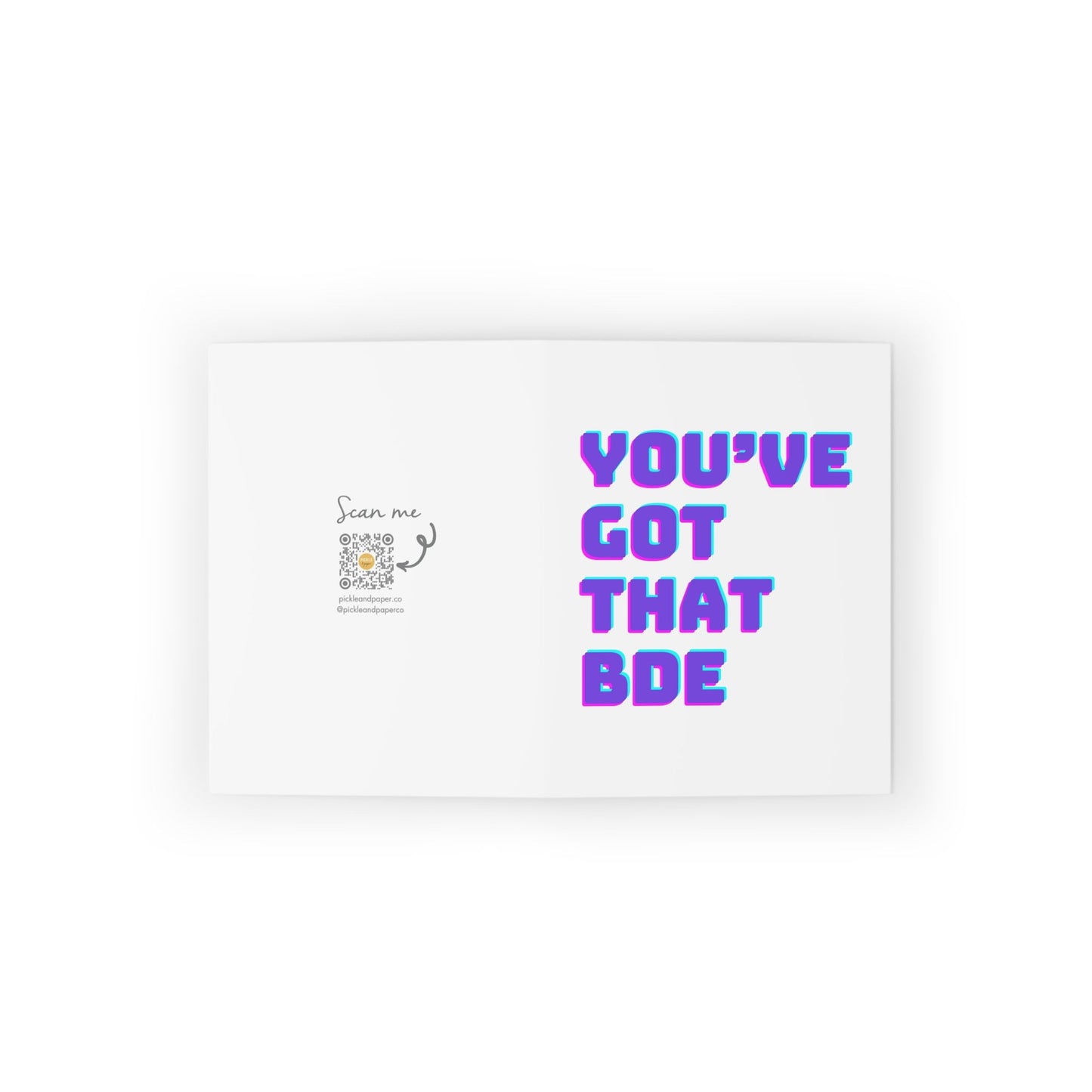 You've Got That BDE (Big Dink Energy) Pickleball Greeting Card