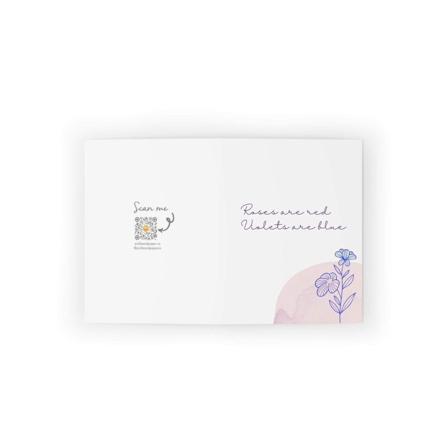 Roses are Red, Violets are Blue Pickleball Greeting Card