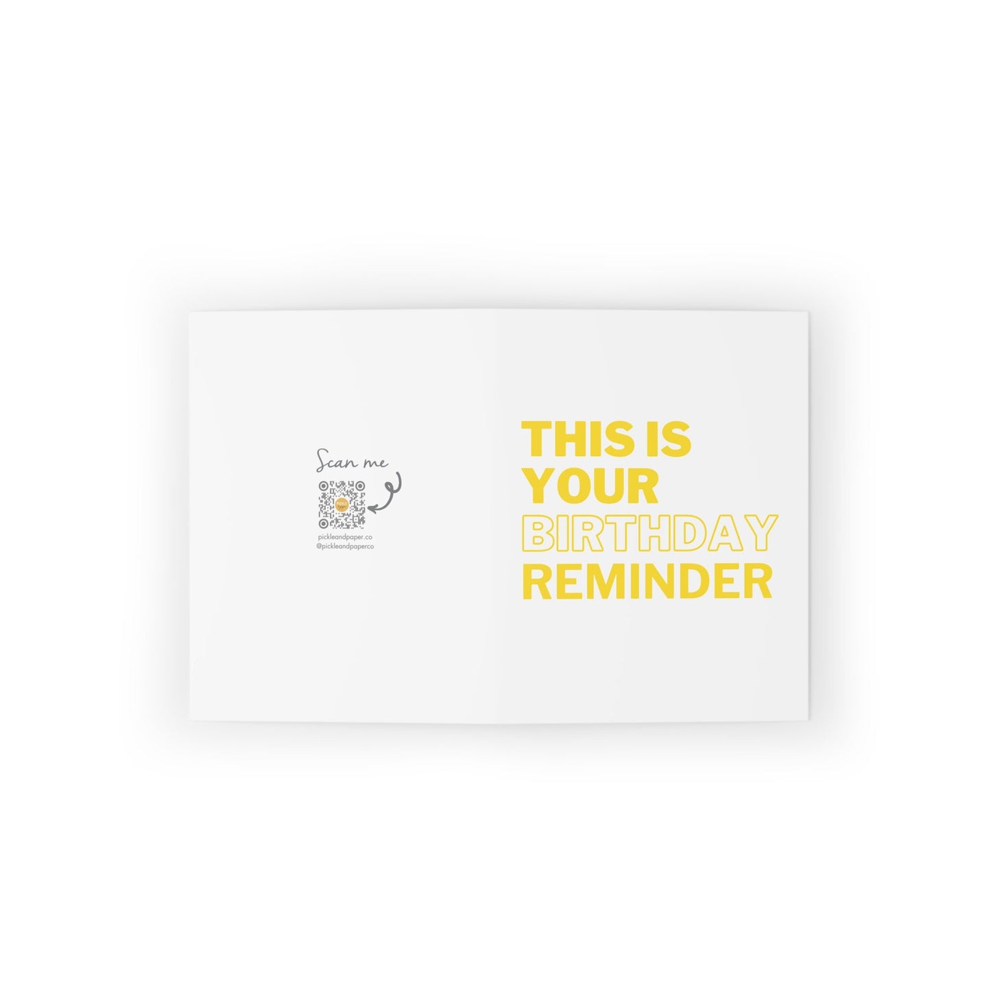 This Is Your Birthday Reminder Dink Responsibly Pickleball Greeting Card