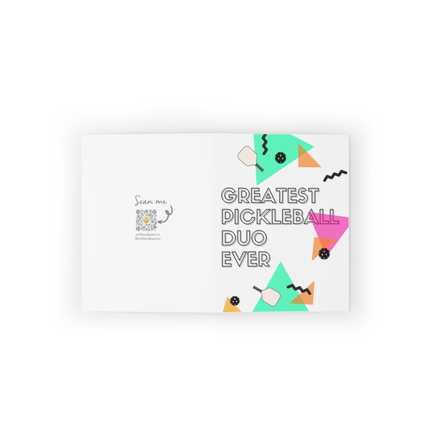 Greatest Pickleball Duo Ever Modern Retro Greeting Card