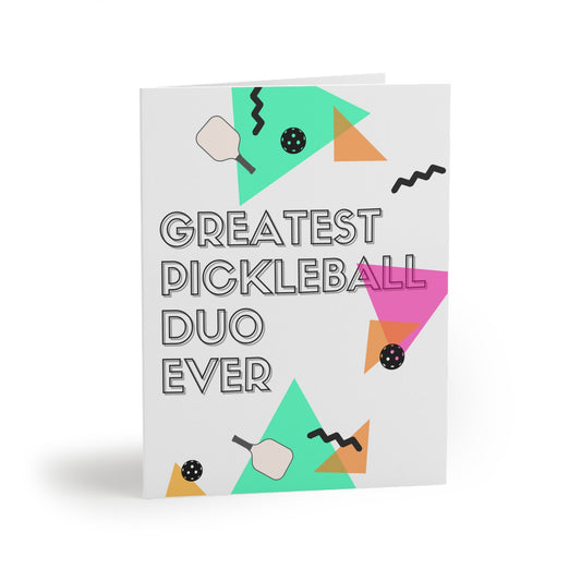 Greatest Pickleball Duo Ever Modern Retro Greeting Card