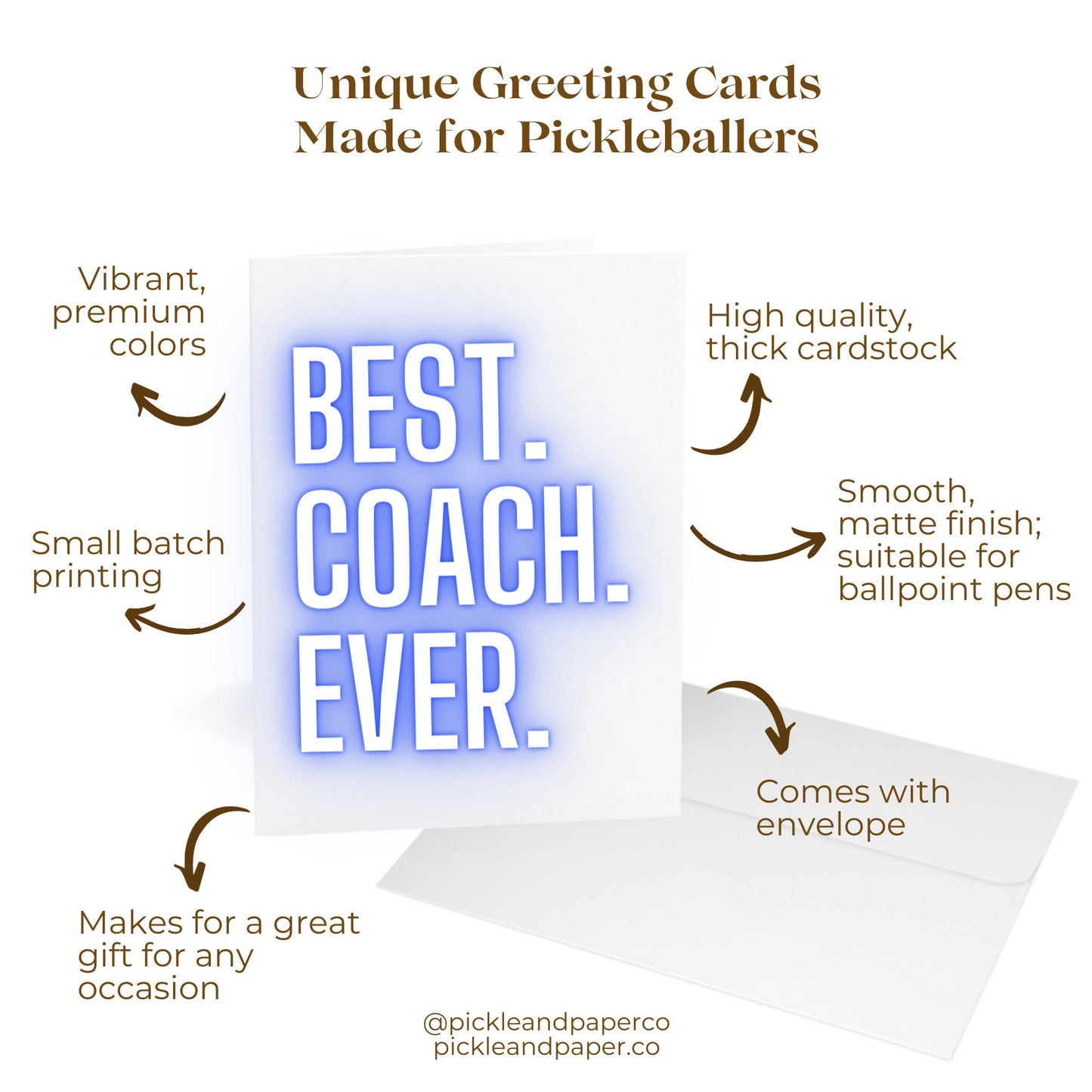 Best Coach Ever Pickleball Greeting Card