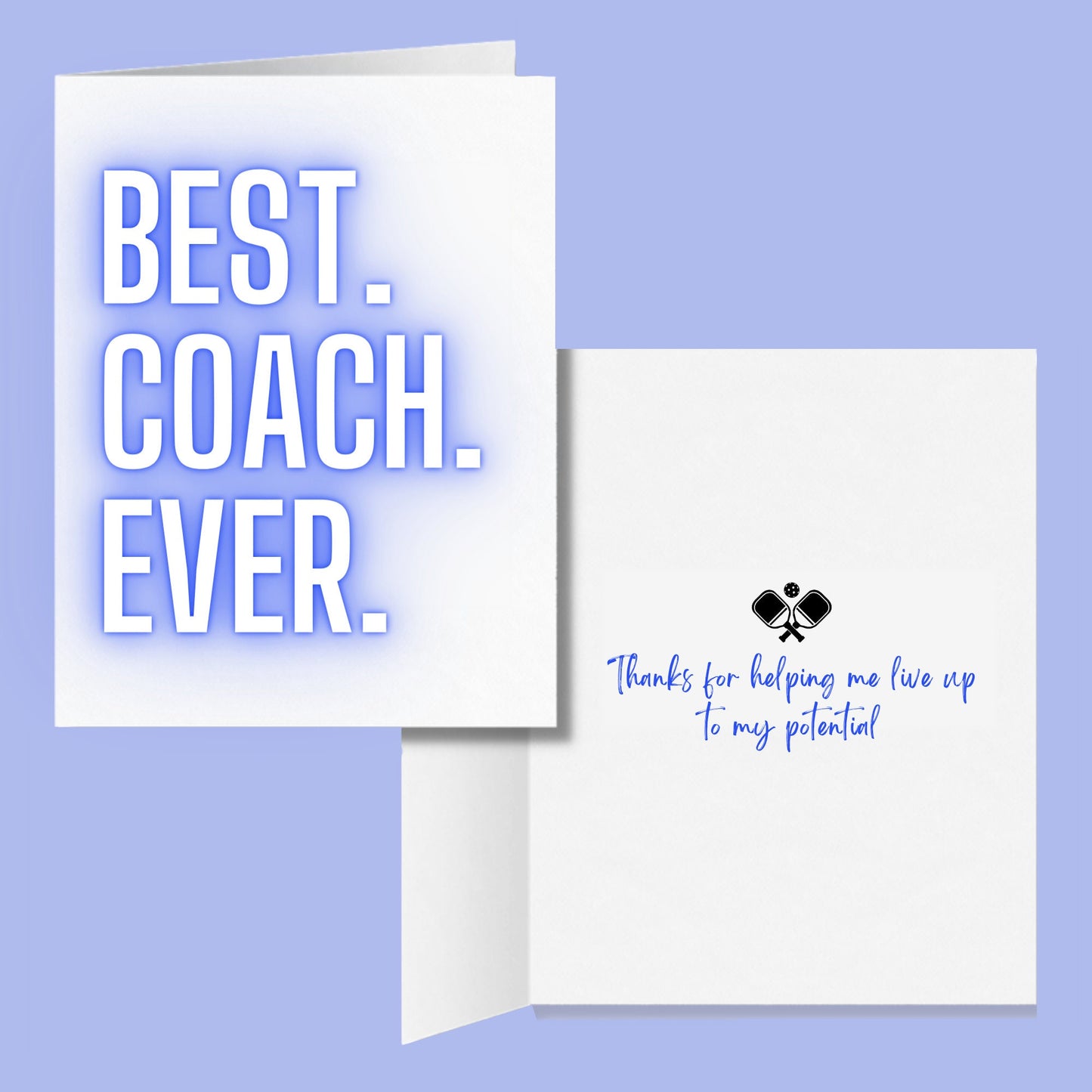 Best Coach Ever Pickleball Greeting Card