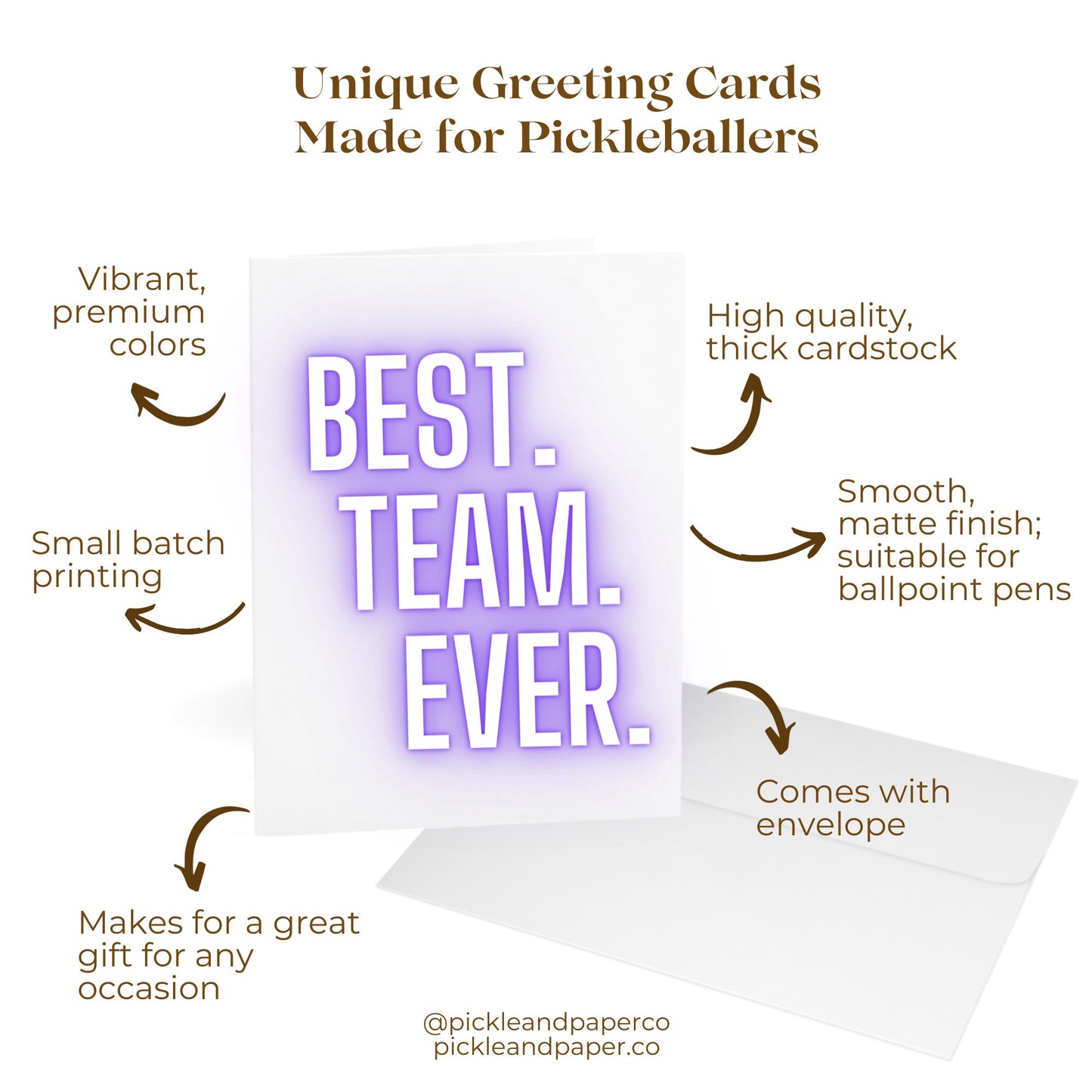 Best Team Ever Pickleball Greeting Card